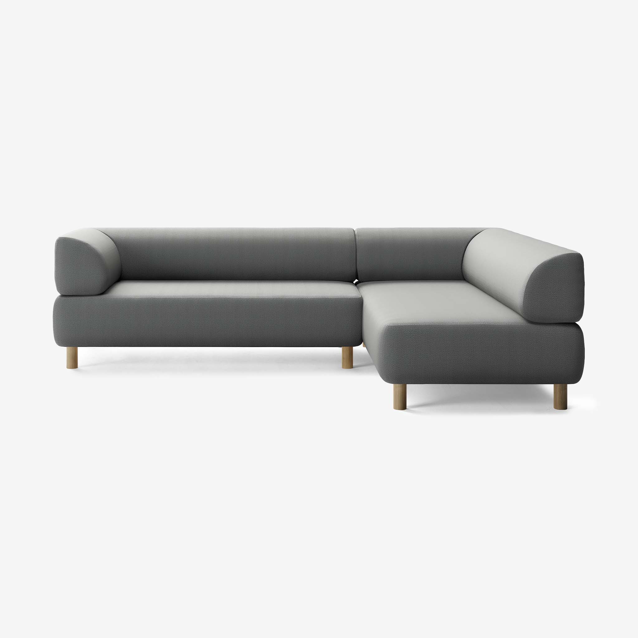 Bolder Sofa 265x200 Links Loop Charcoal Eiche