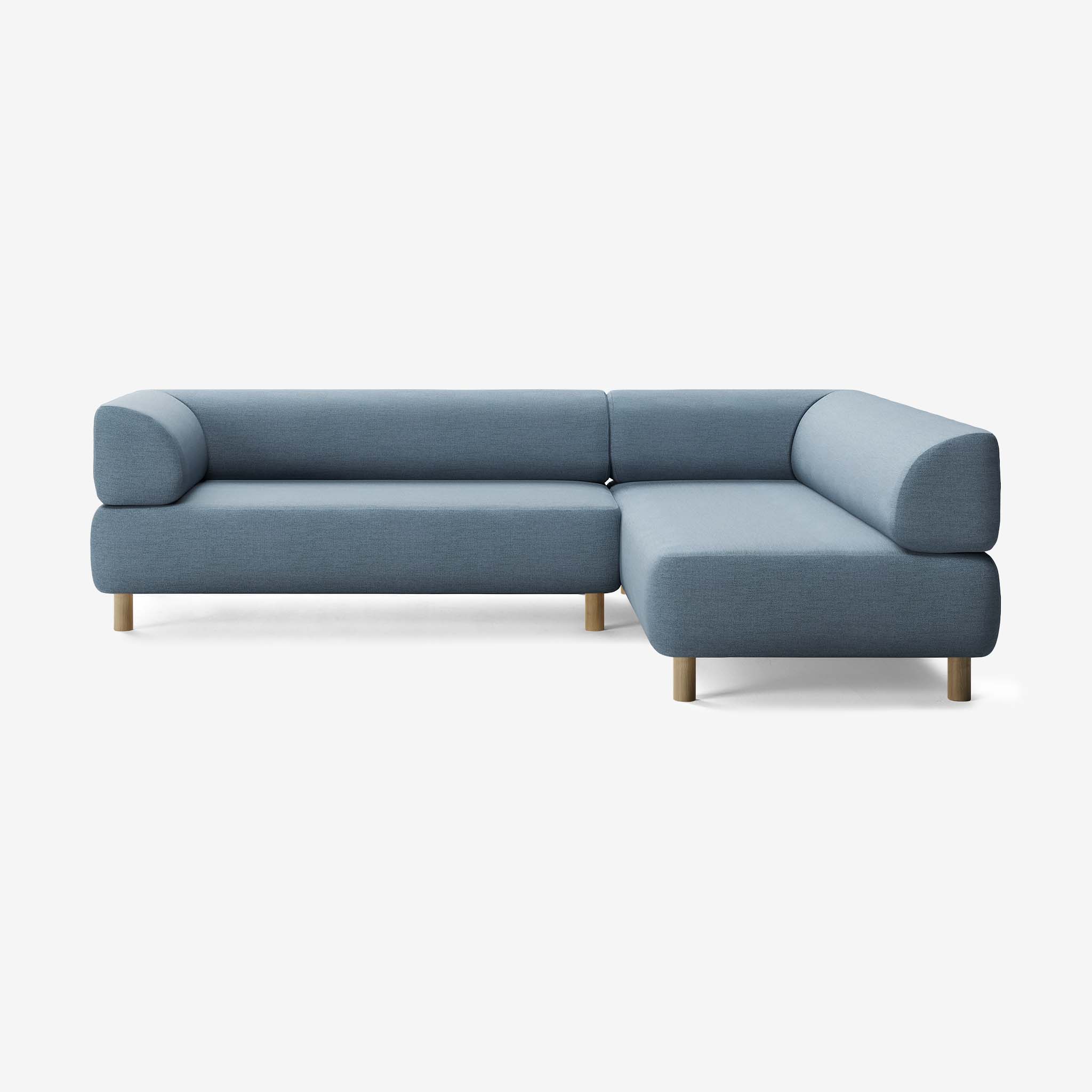 Bolder Sofa 265x200 Links Nantes Carbon Sky Eiche