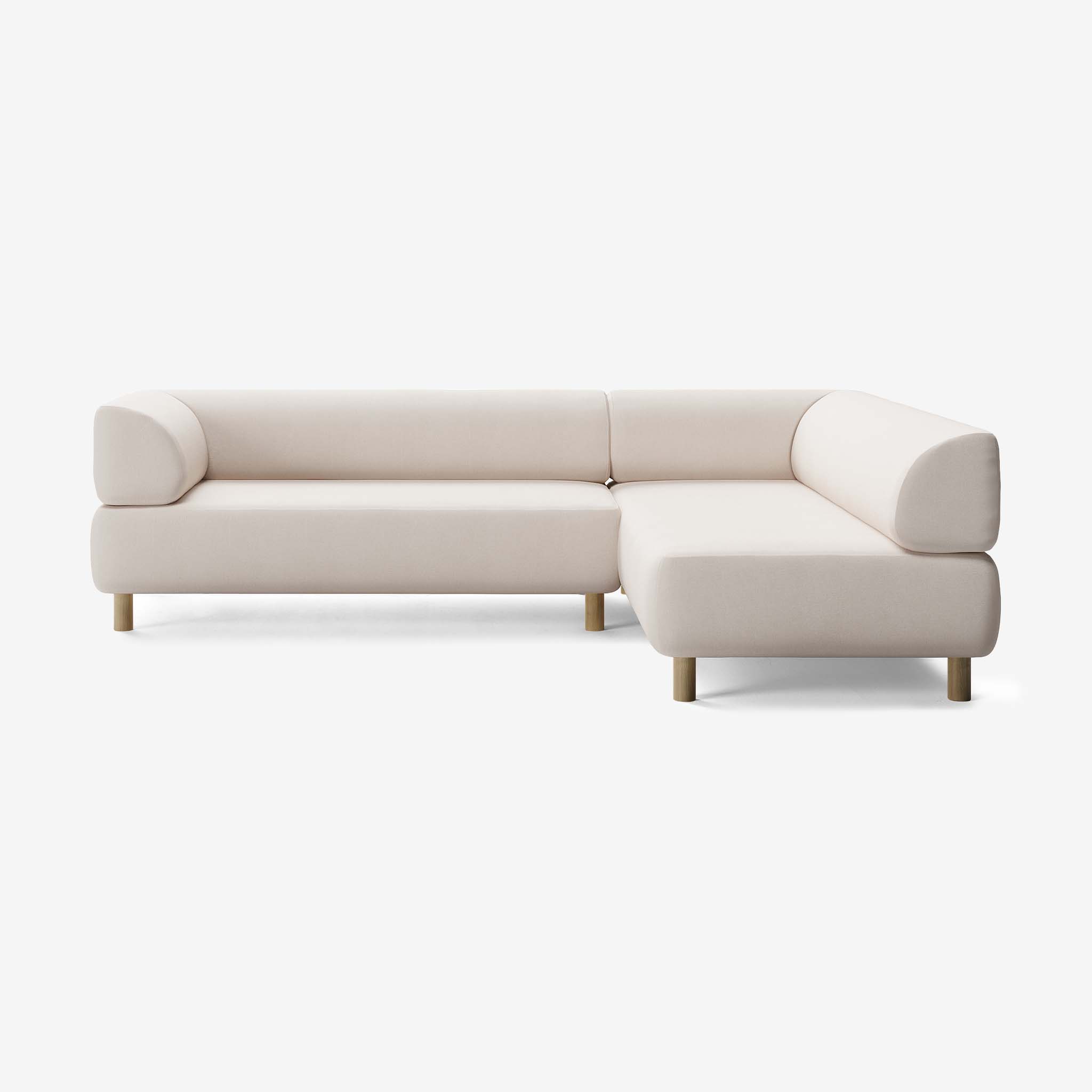 Bolder Sofa 265x200 Links Nantes Linen Chalk Eiche