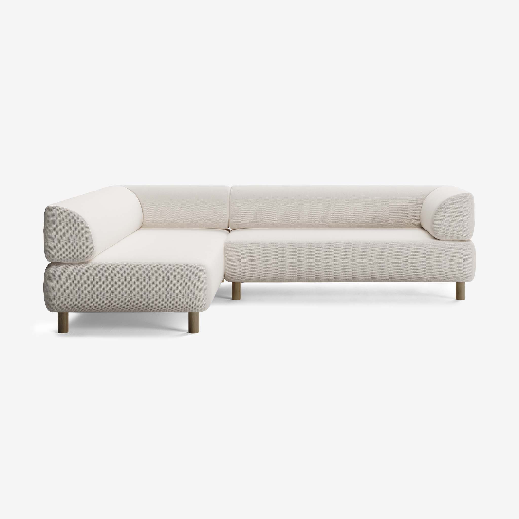 Bolder Sofa 265x200 Rechts Arc Frame Eiche