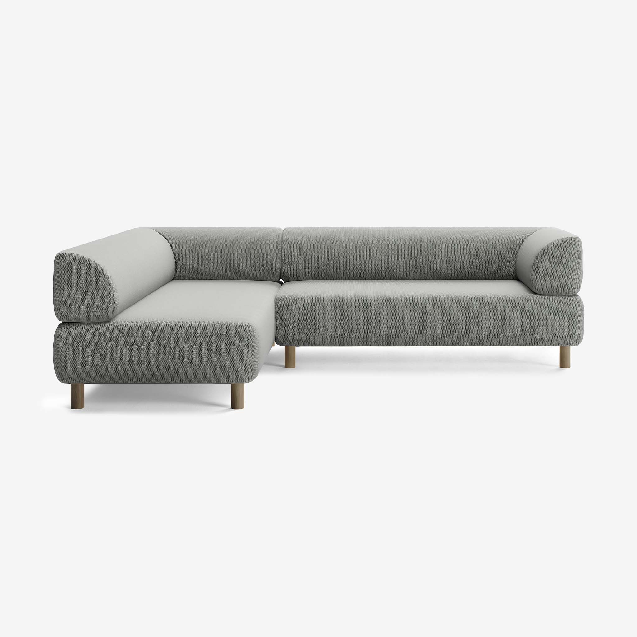 Bolder Sofa 265x200 Rechts Arc Lead Eiche