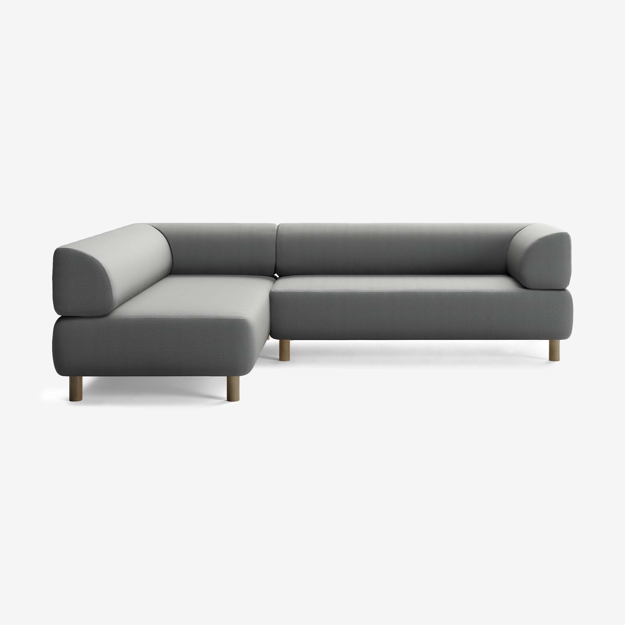 Bolder Sofa 265x200 Rechts Loop Charcoal Eiche