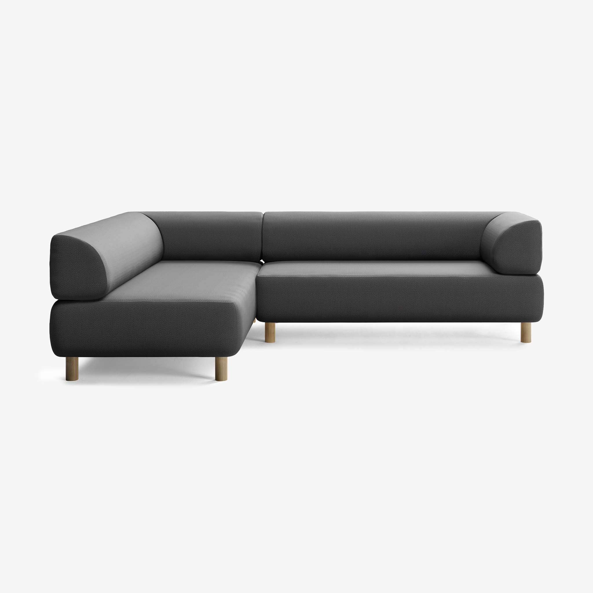 Bolder Sofa 265x200 Rechts Loop Shadow Eiche