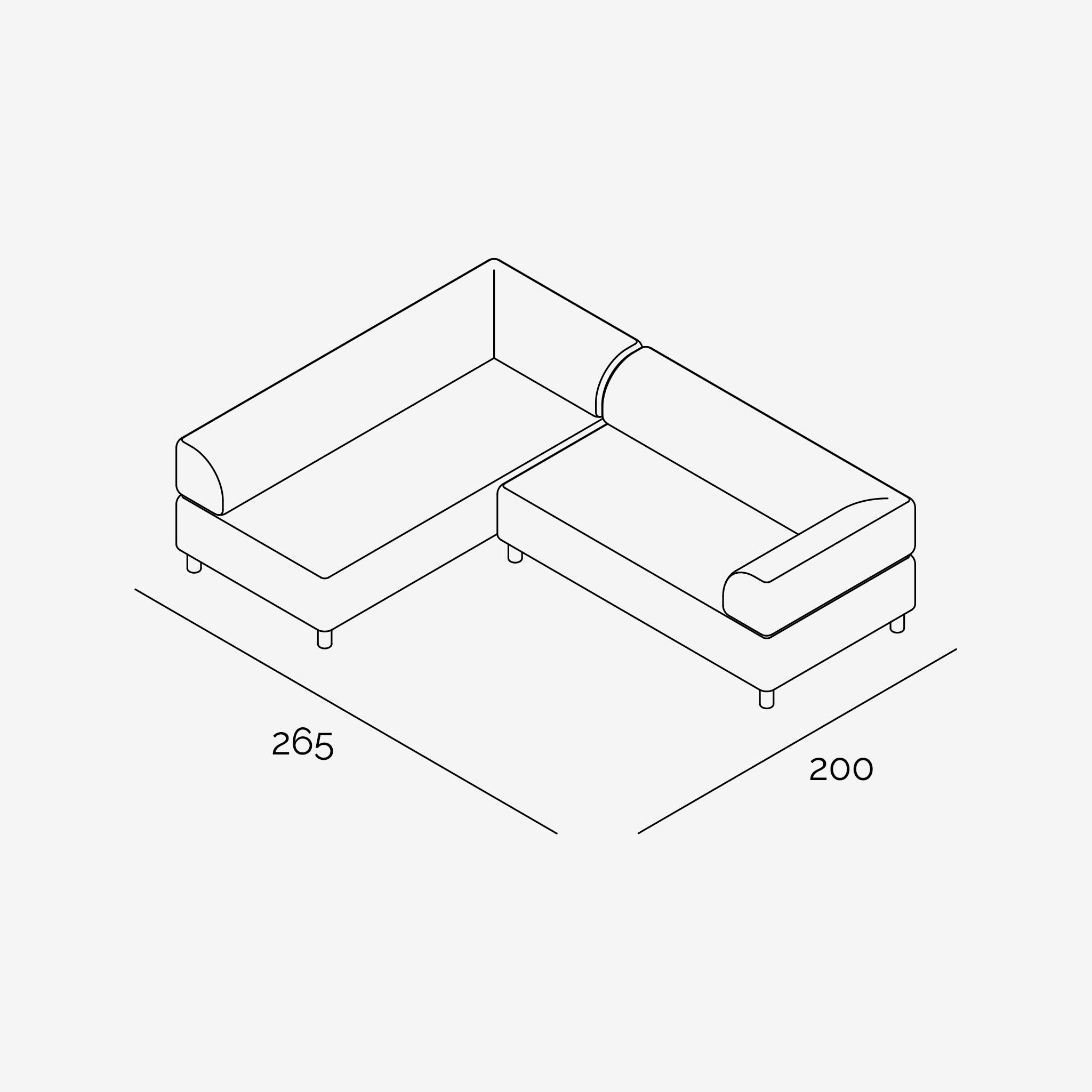 Bolder Sofa 265x200 cm