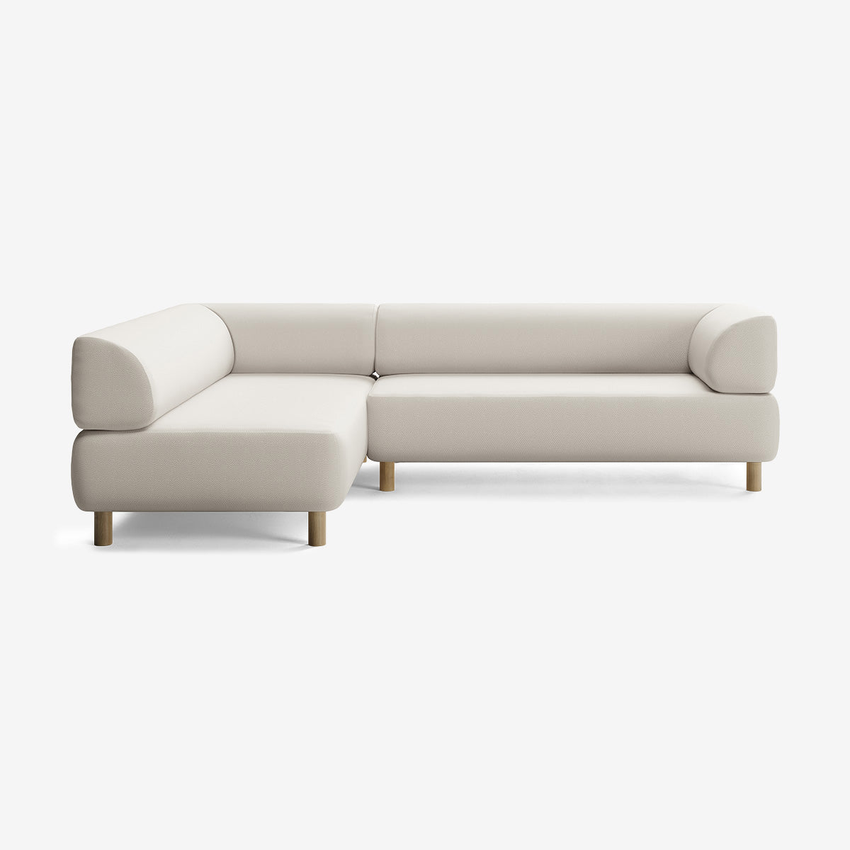 Bolder Sofa 265x200 cm 5-Sitzer Rechts Beine Eiche Loop Marble