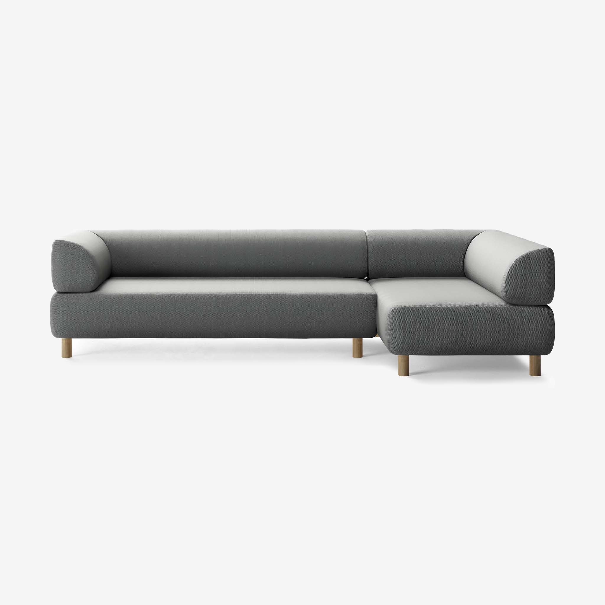 Bolder Sofa 295x150 Links Loop Charcoal Eiche