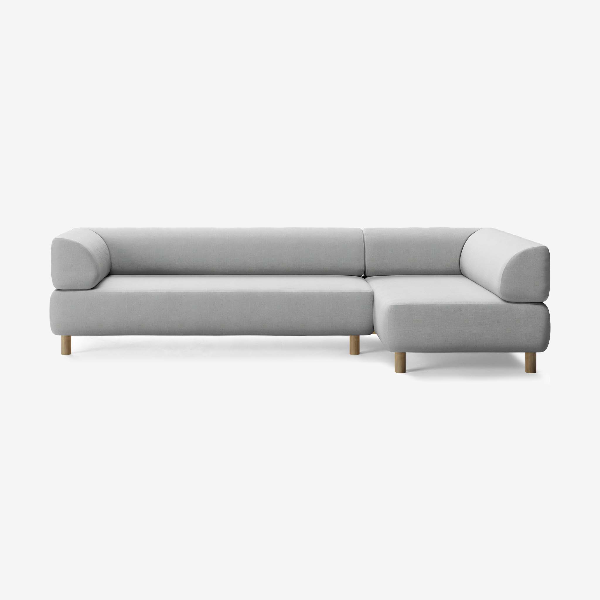 Bolder Sofa 295x150 Links Nantes Grey Chine Eiche