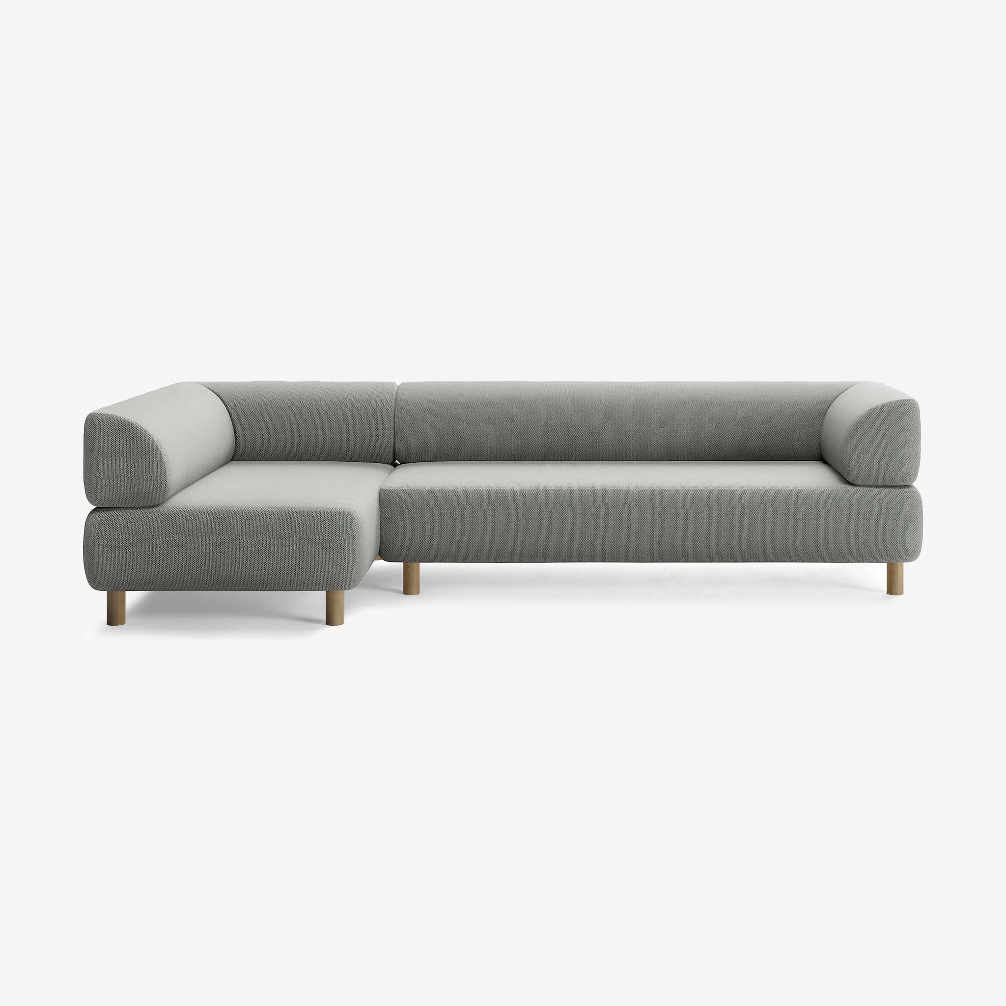 Bolder Sofa 295x150 Rechts Arc Lead Eiche