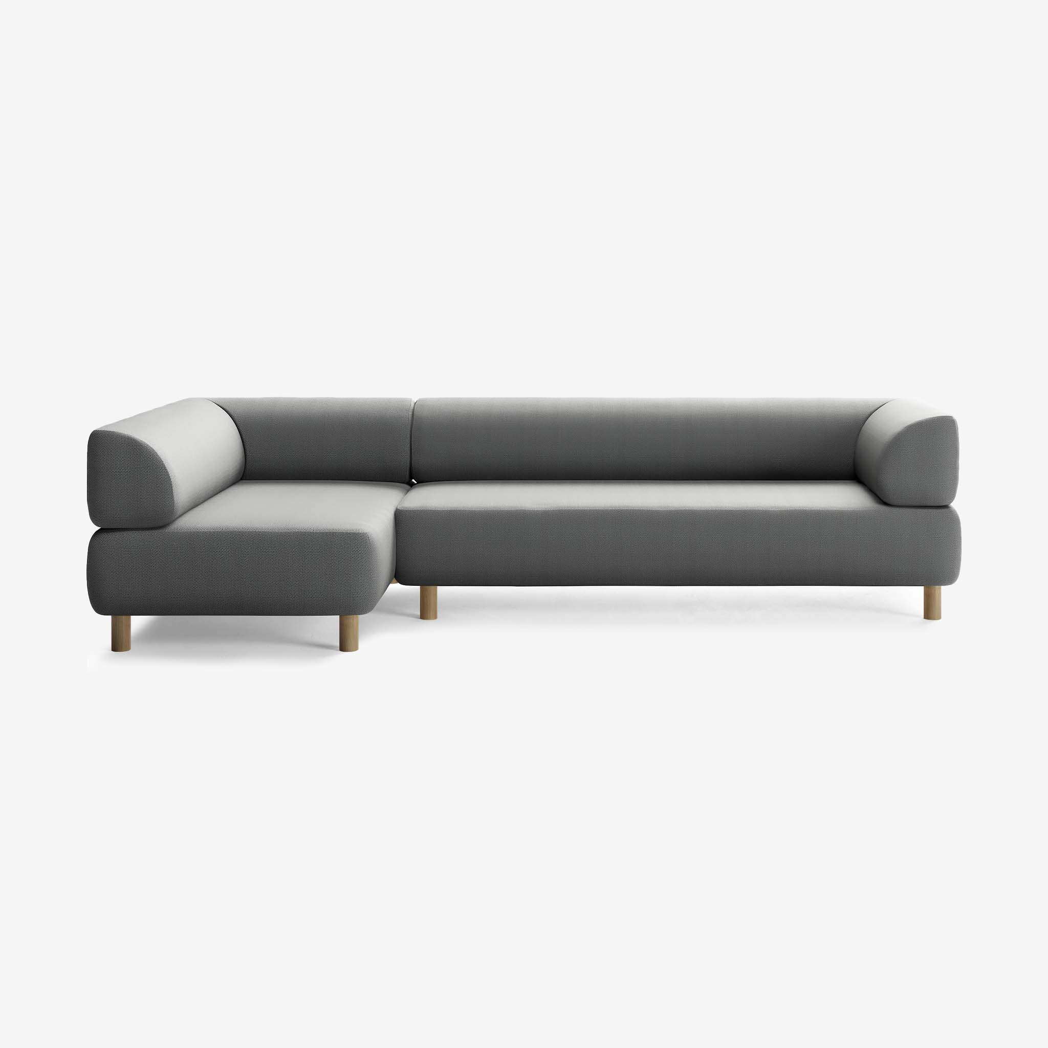 Bolder Sofa 295x150 Rechts Loop Charcoal Eiche