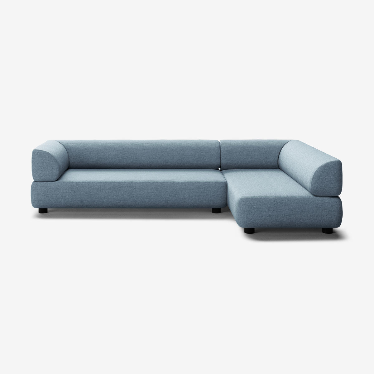 Bolder Sofa 295x170 Links Nantes Carbon Sky Niedrige Beine