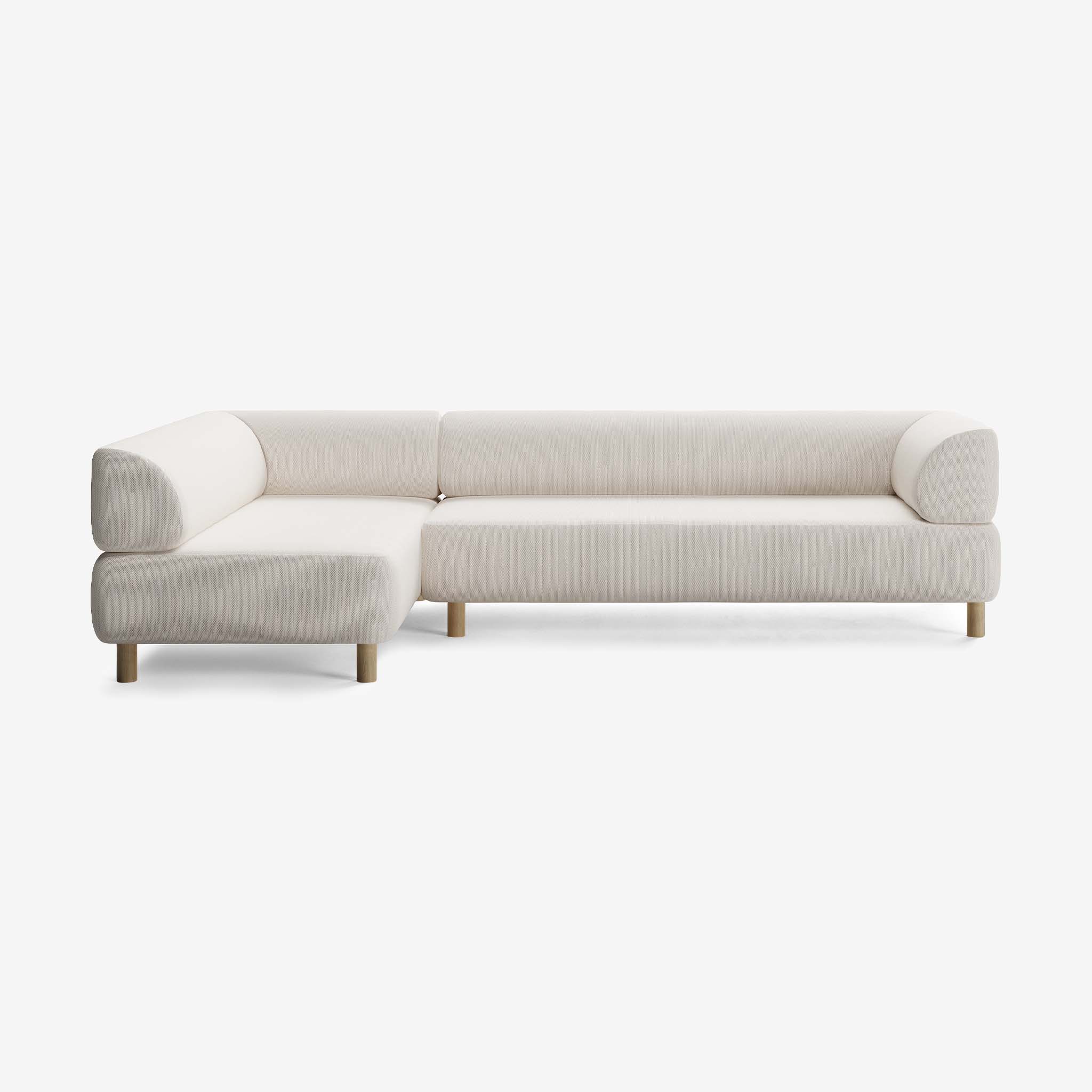 Bolder Sofa 295x170 Rechts Arc Frame Eiche