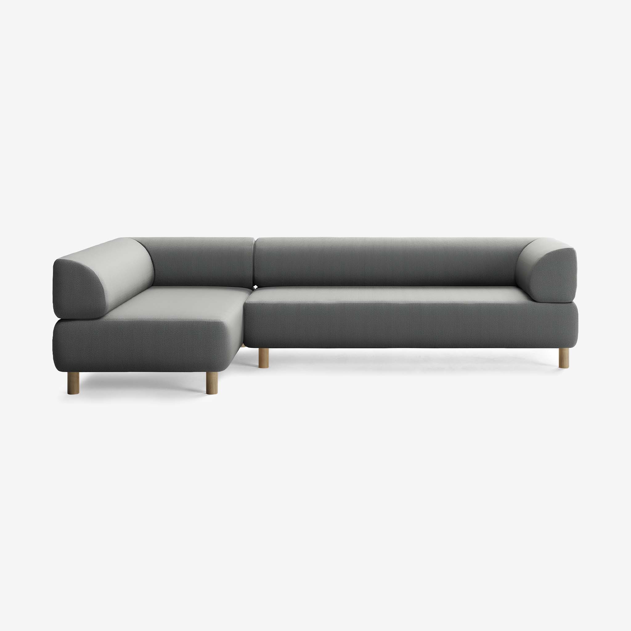 Bolder Sofa 295x170 Rechts Loop Charcoal Eiche