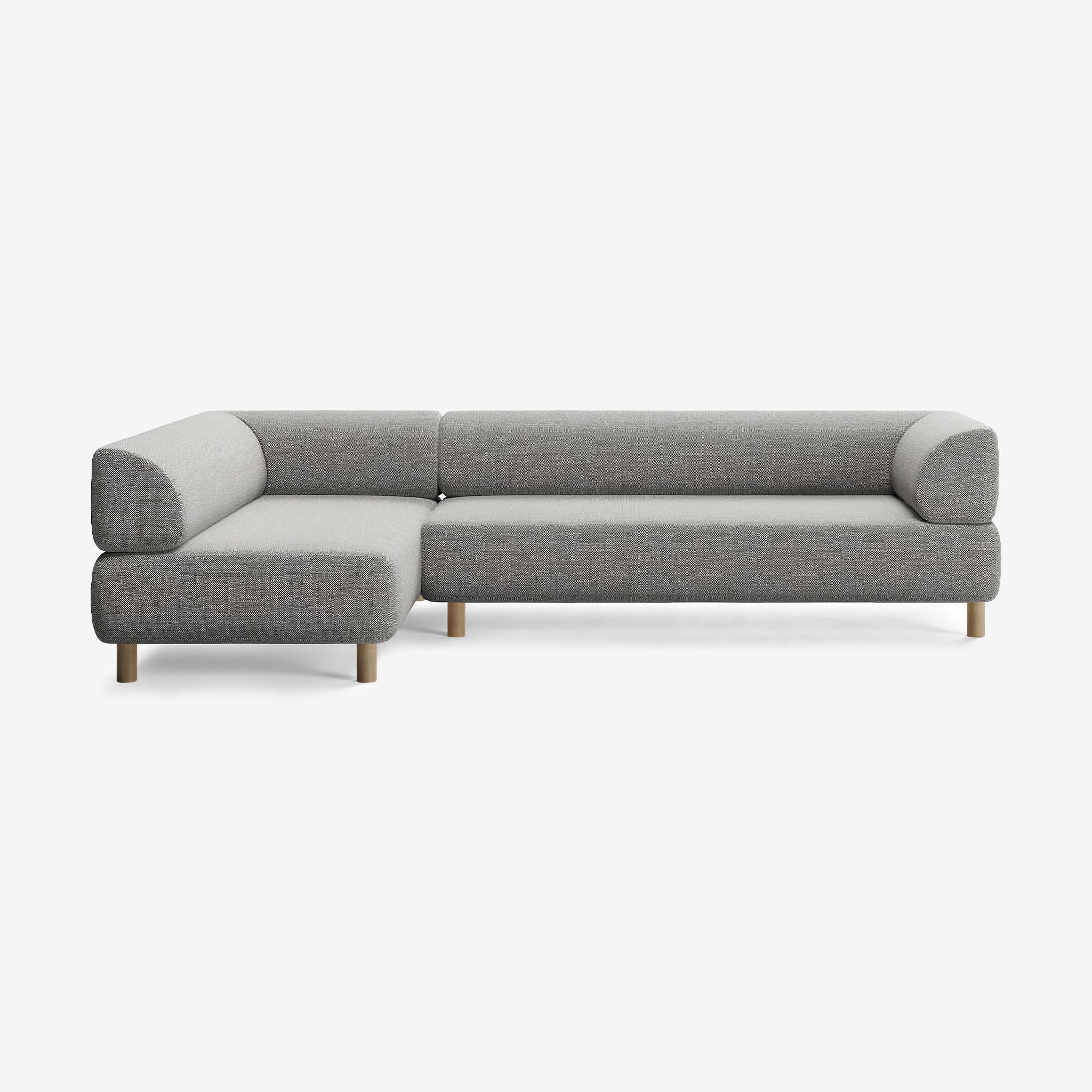 Bolder Sofa 295x170 Rechts Savant Zinc Eiche