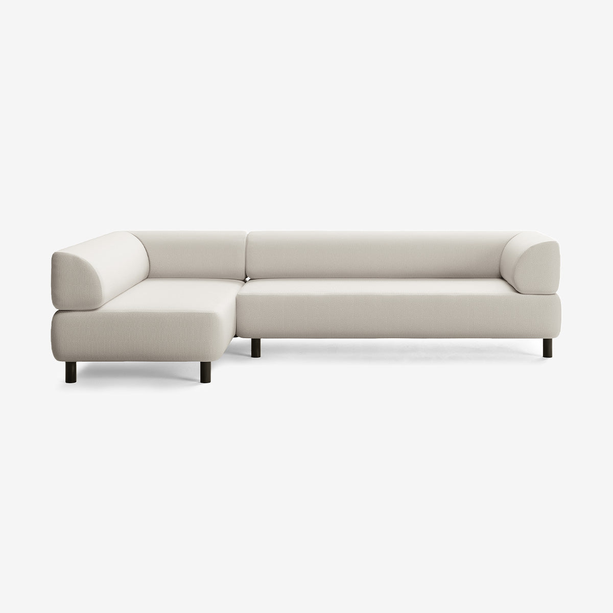 Bolder Sofa 295x170 cm 5-Sitzer Rechts Beine Schwarz Loop Marble