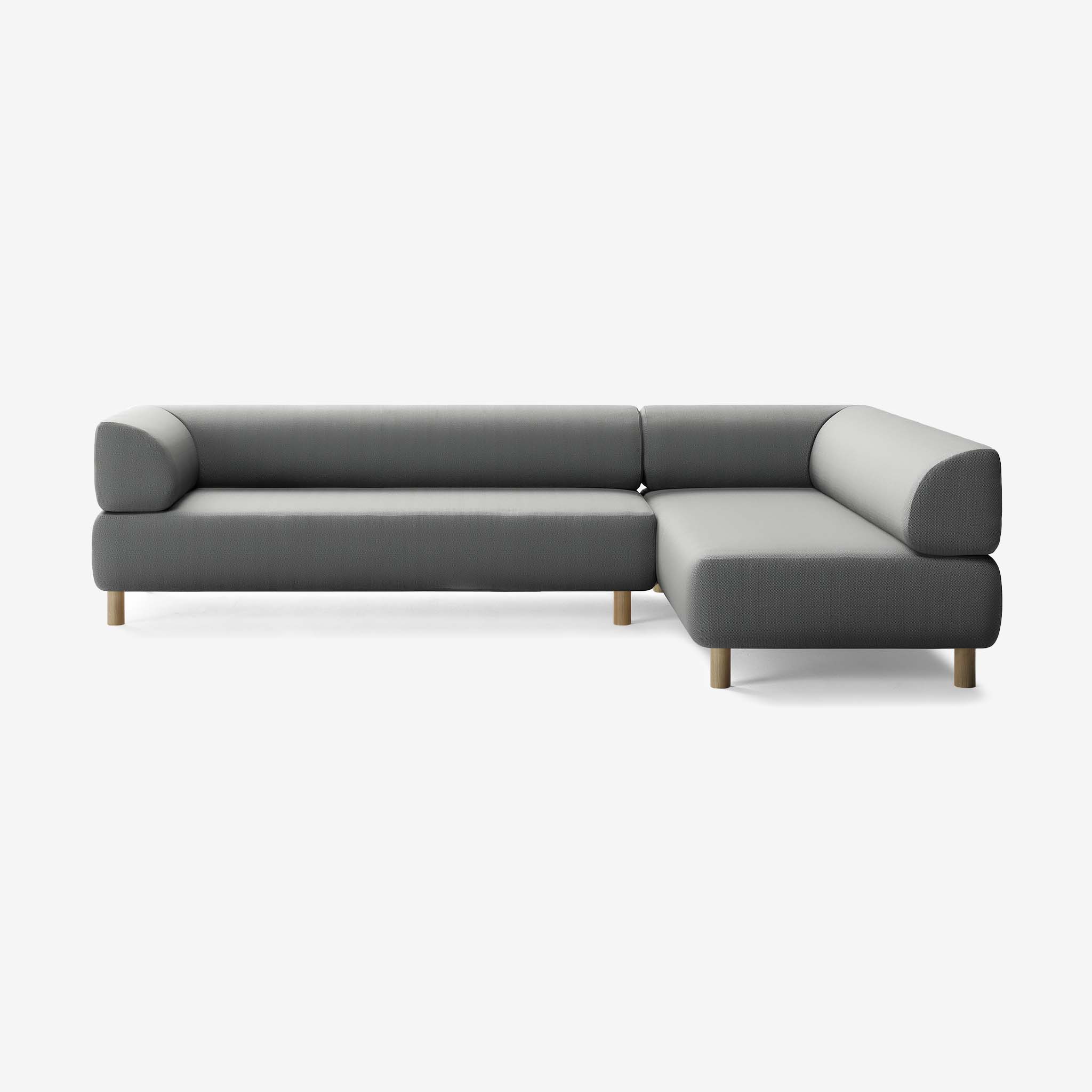 Bolder Sofa 295x200 Links Loop Charcoal Eiche