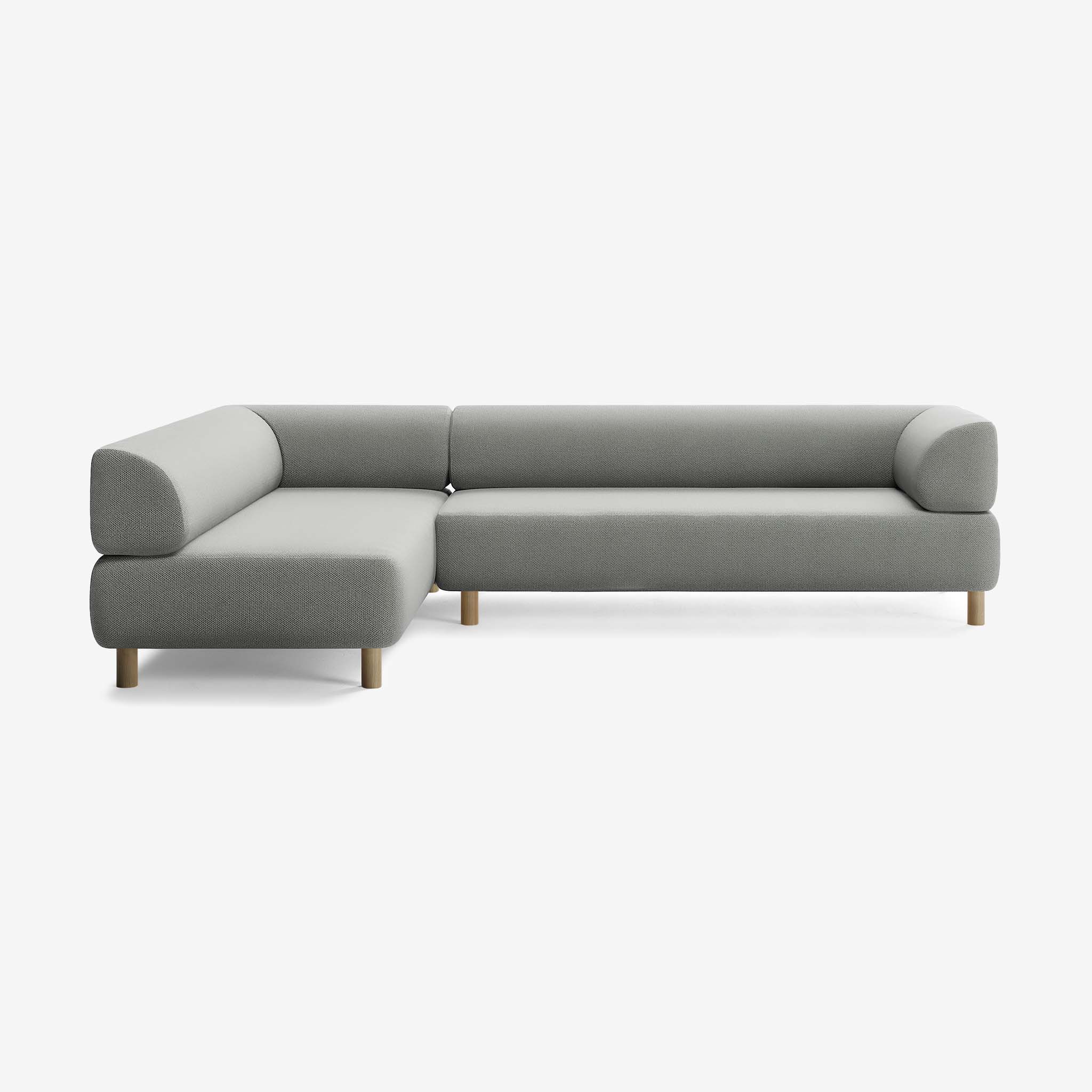 Bolder Sofa 295x200 Rechts Arc Lead Eiche