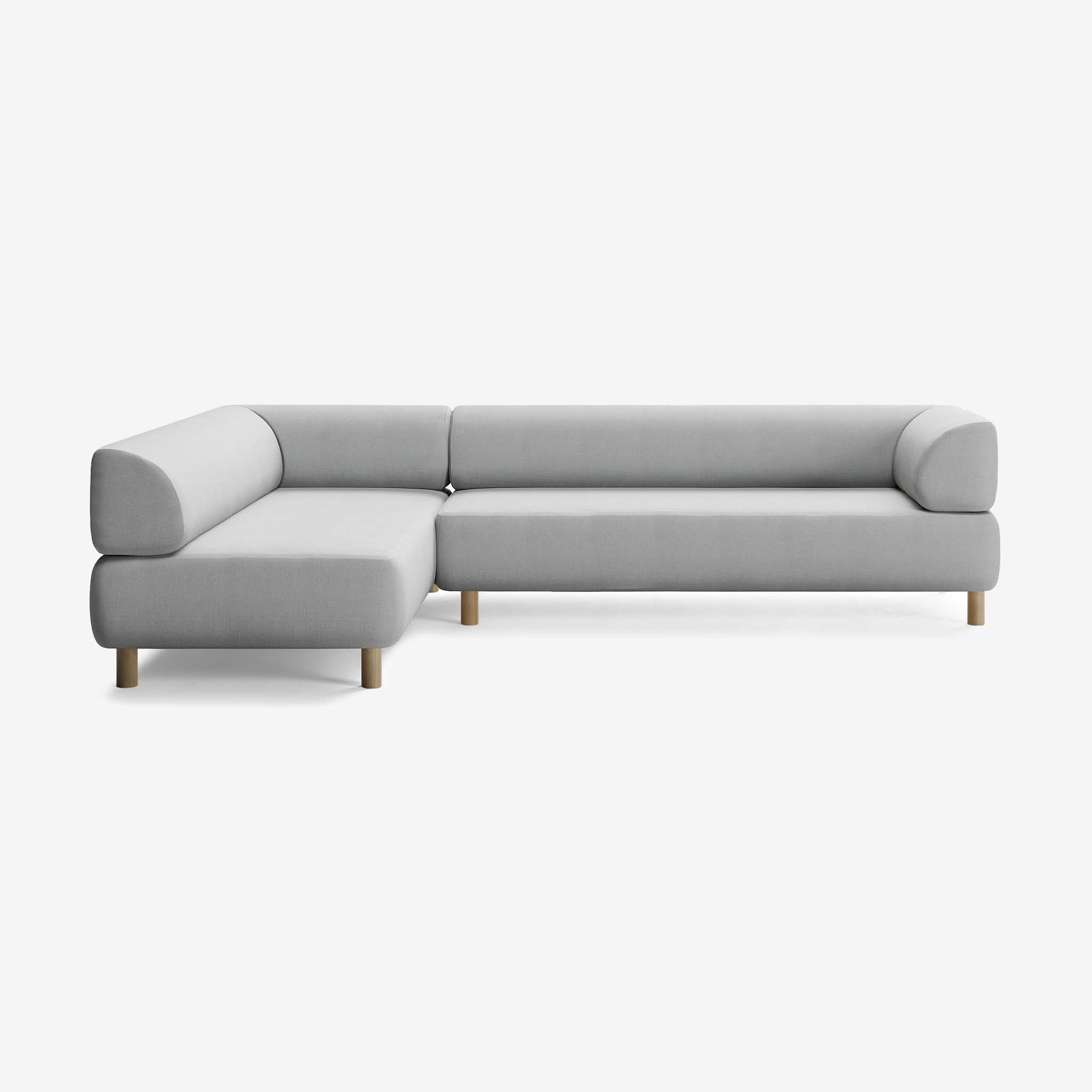 Bolder Sofa 295x200 Rechts Nantes Grey Chine Eiche