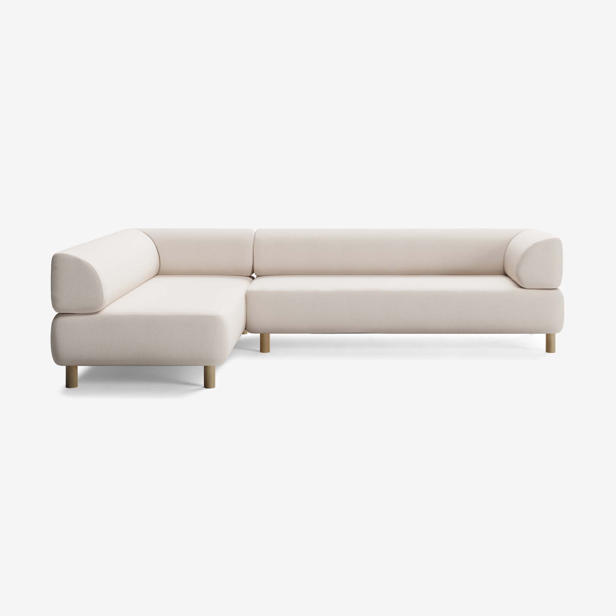 Bolder Sofa 295x200 Rechts Nantes Linen Chalk Eiche