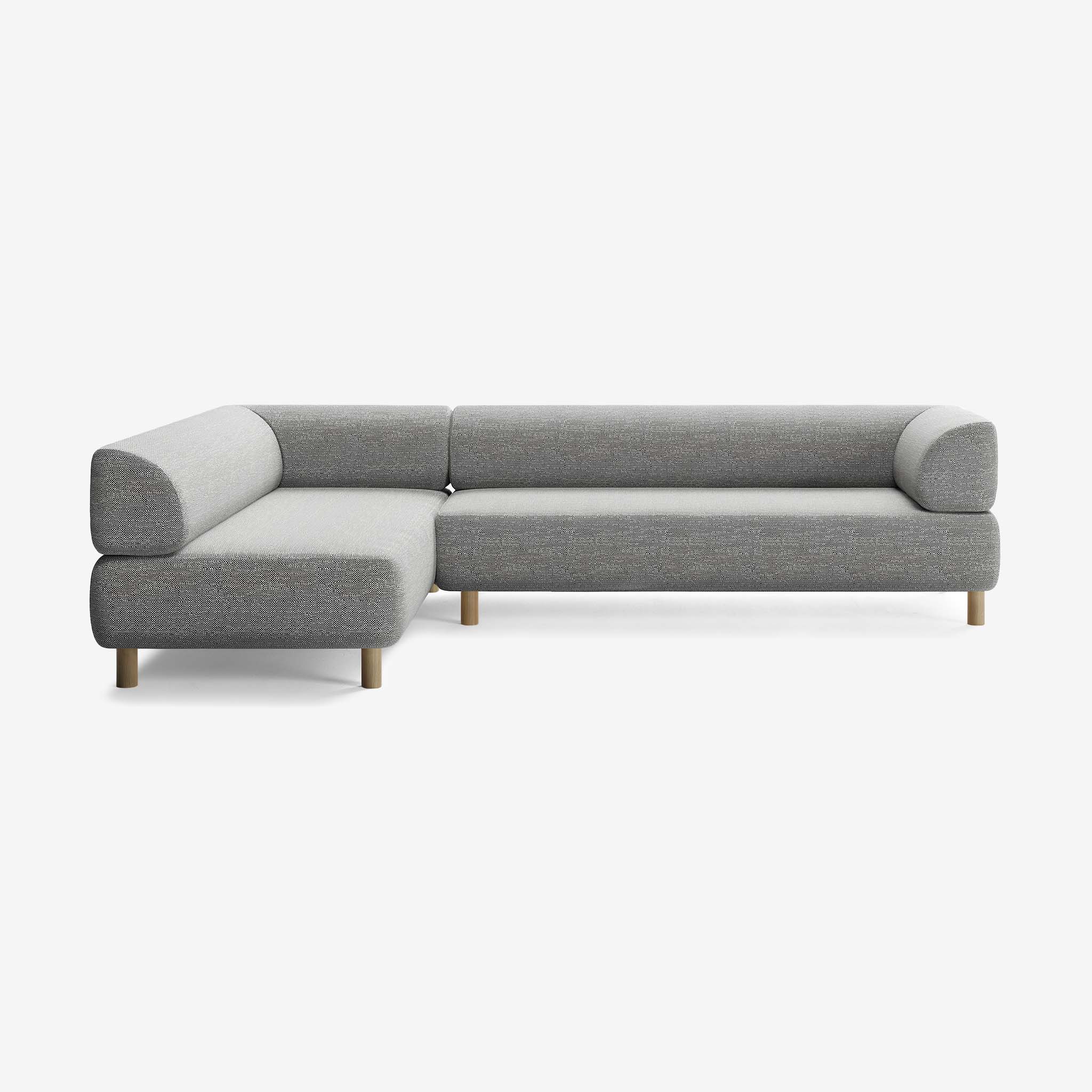 Bolder Sofa 295x200 Rechts Savant Zinc Eiche