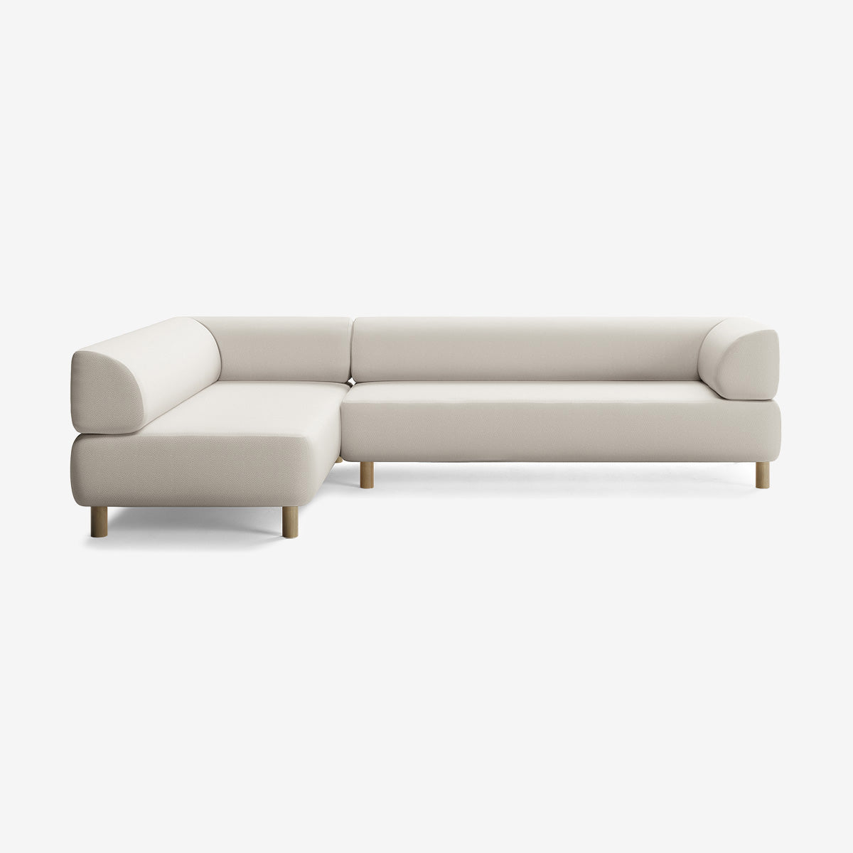 Bolder Sofa 295x200 cm 5-Sitzer Rechts Beine Eiche Loop Marble