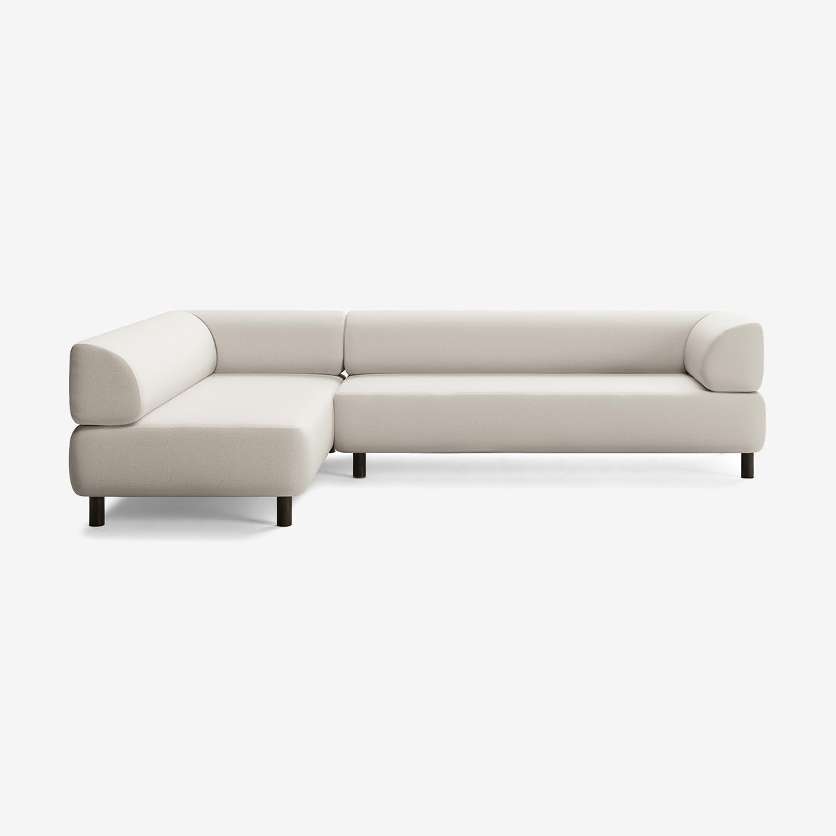 Bolder Sofa 295x200 cm 5-Sitzer Rechts Beine Schwarz Loop Marble