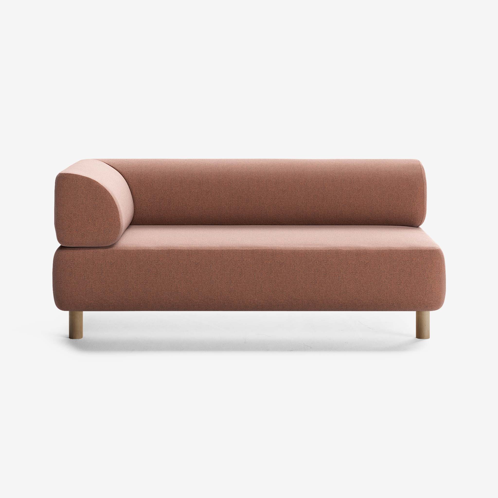 Bolder Sofa 2,5 Sitzer Links Heritage Rust Eiche