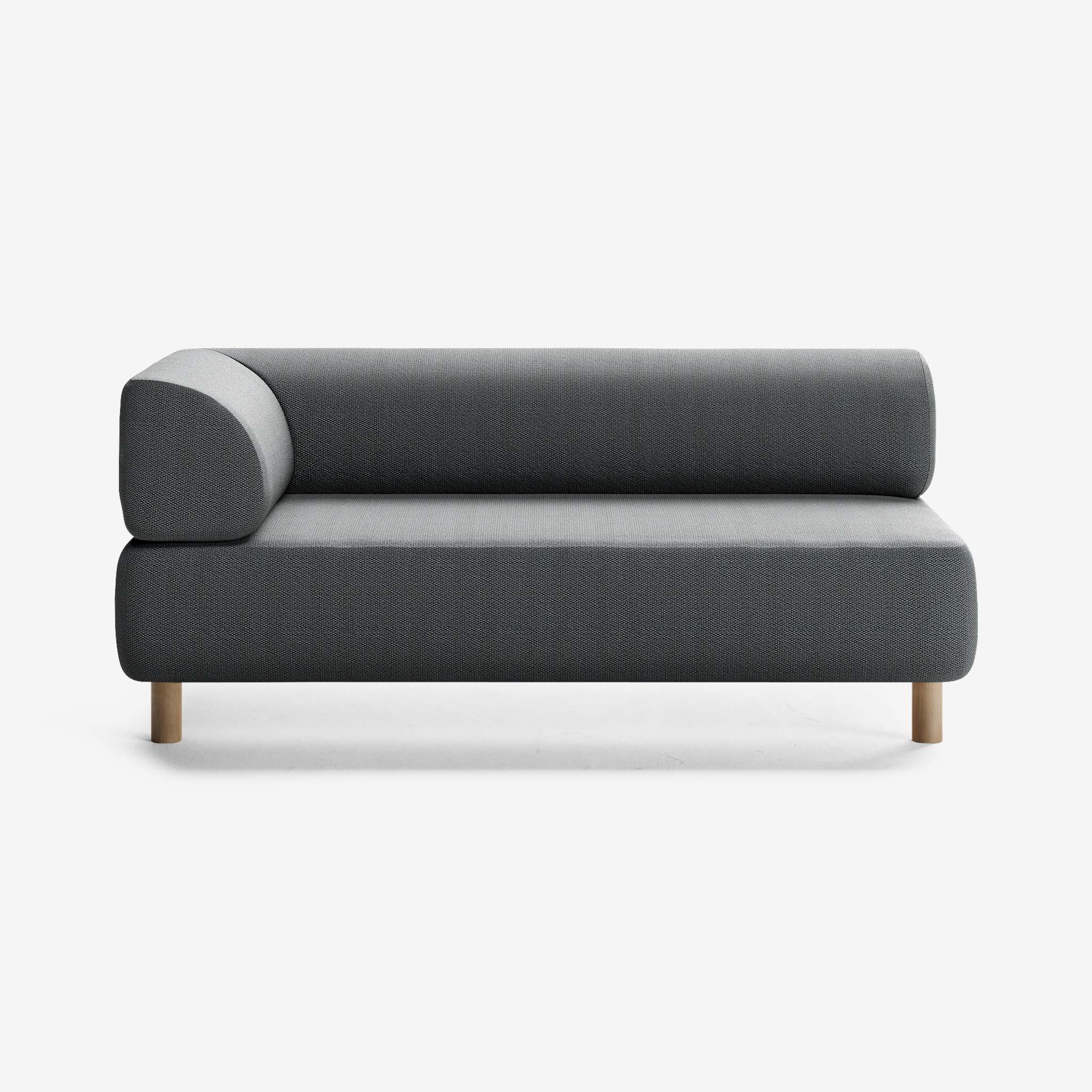 Bolder Sofa 2,5 Sitzer Links Loop Charcoal Eiche