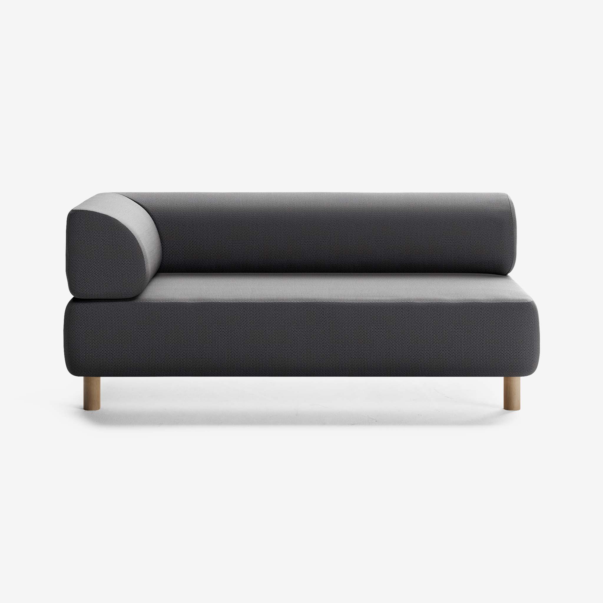 Bolder Sofa 2,5 Sitzer Links Loop Shadow Eiche