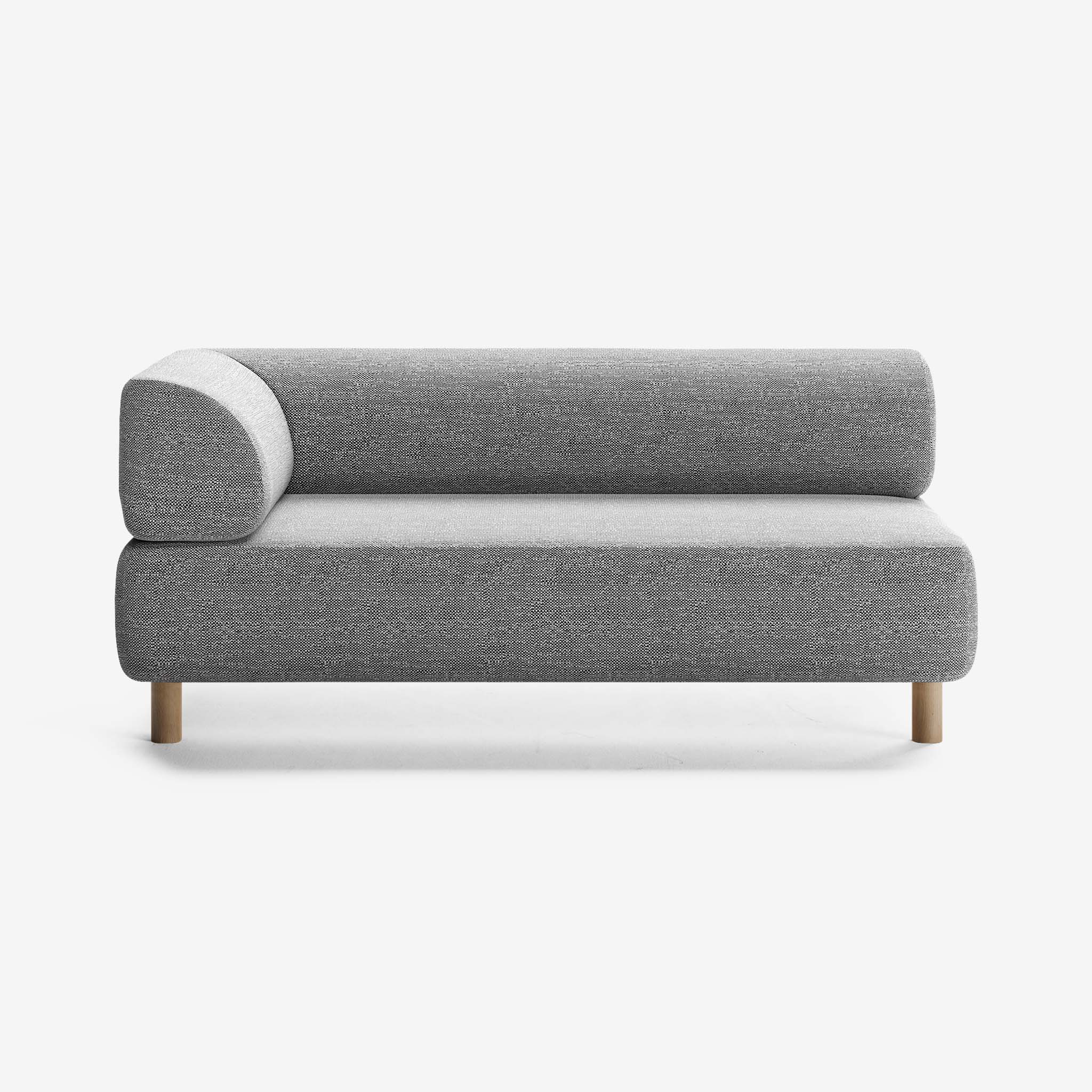 Bolder Sofa 2,5 Sitzer Links Savant Zinc Eiche