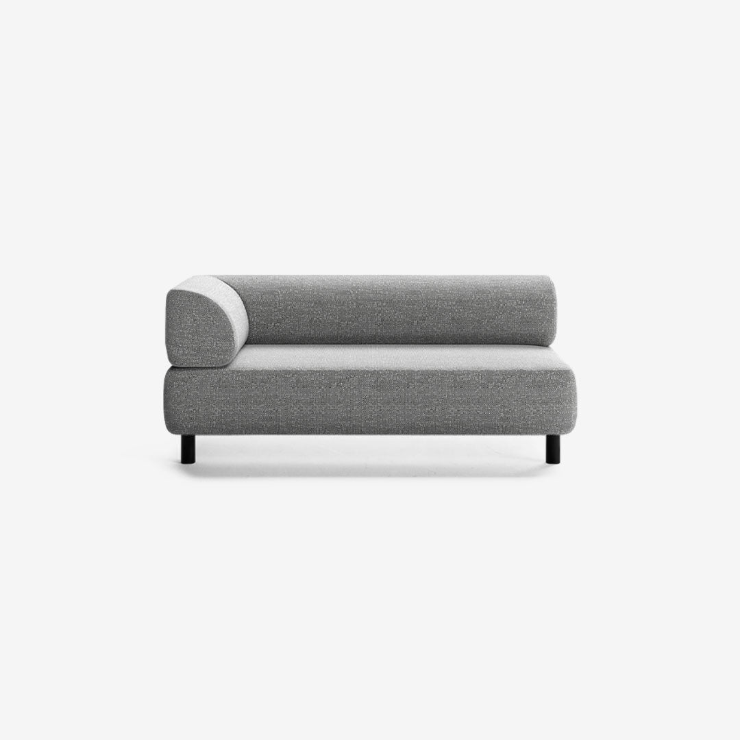 Bolder Sofa 2,5 Sitzer Links Savant Zinc Schwarz Thumbnail
