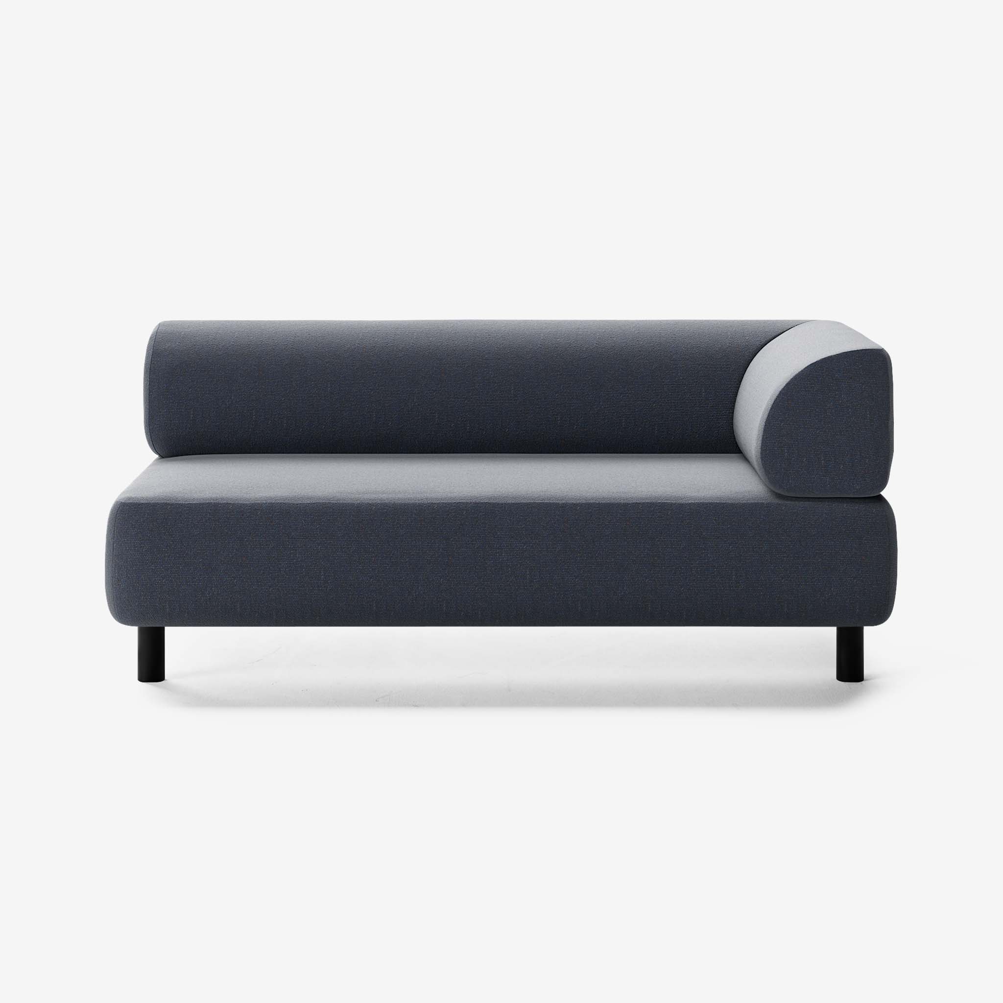 Bolder Sofa 2,5 Sitzer Rechts Heritage Indigo Schwarz