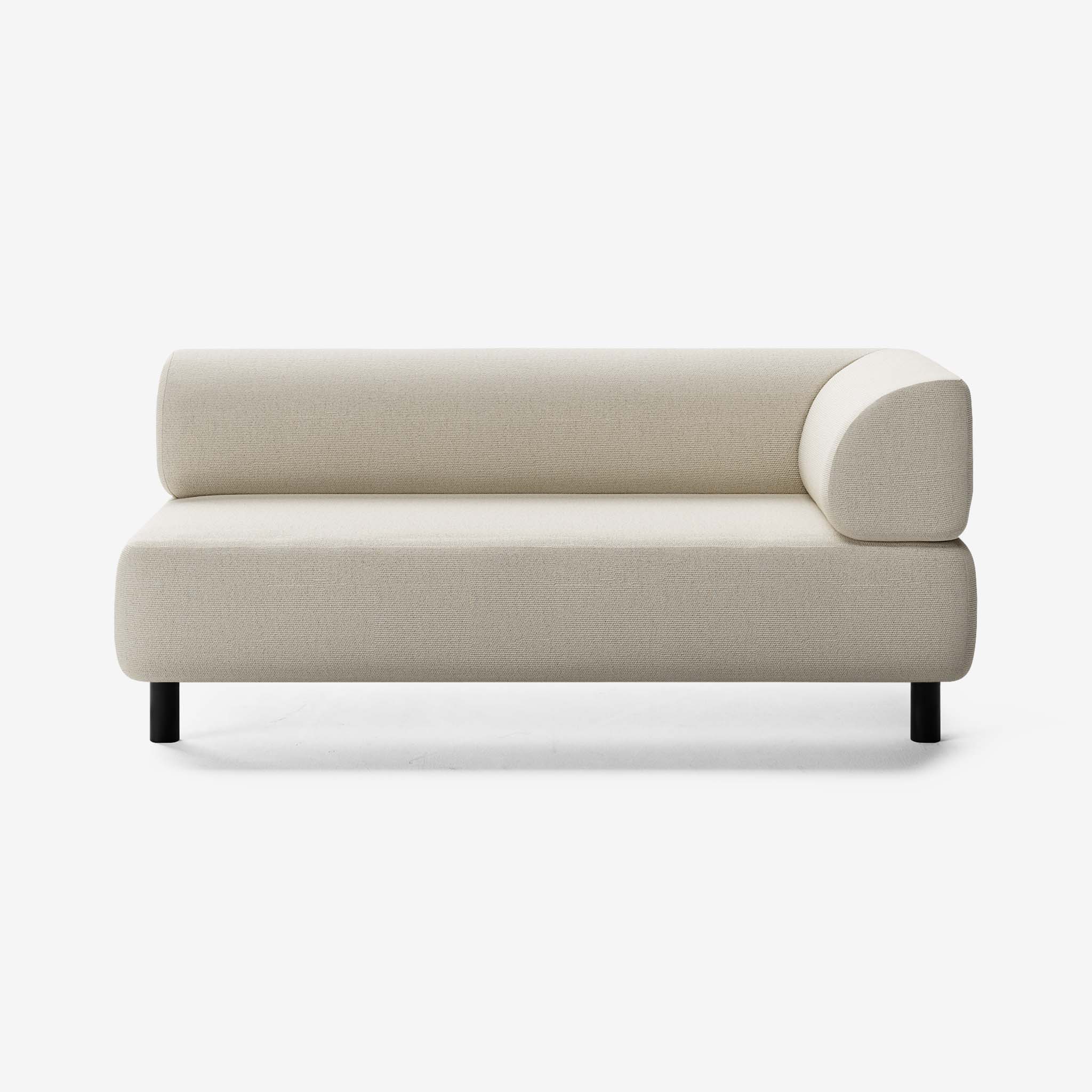 Bolder Sofa 2,5 Sitzer Rechts Heritage Papyrus Schwarz