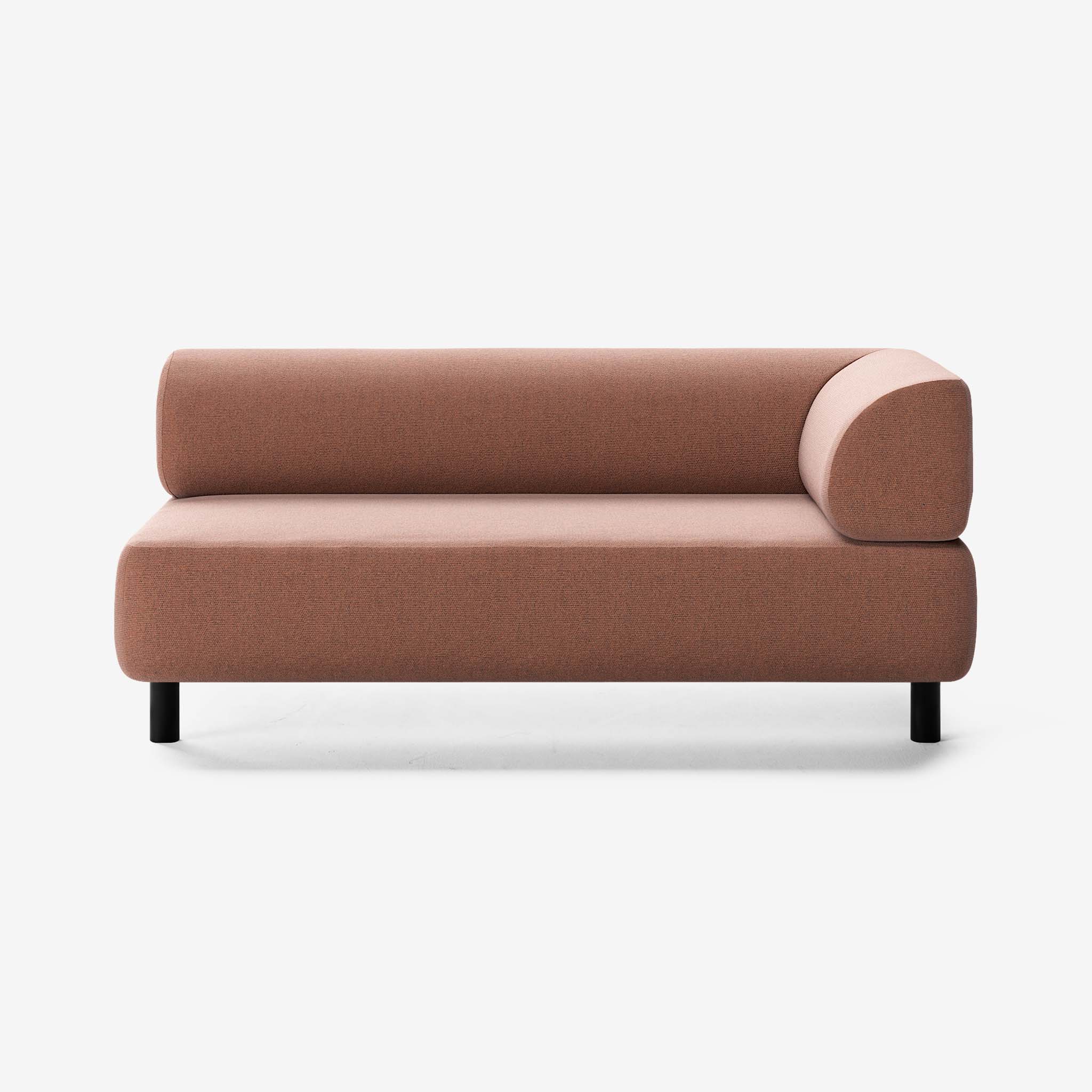 Bolder Sofa 2,5 Sitzer Rechts Heritage Rust Schwarz