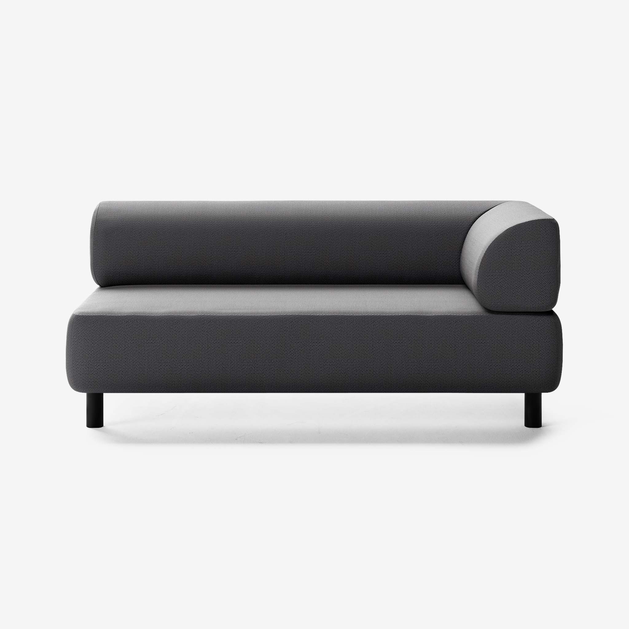 Bolder Sofa 2,5 Sitzer Rechts Loop Shadow Schwarz