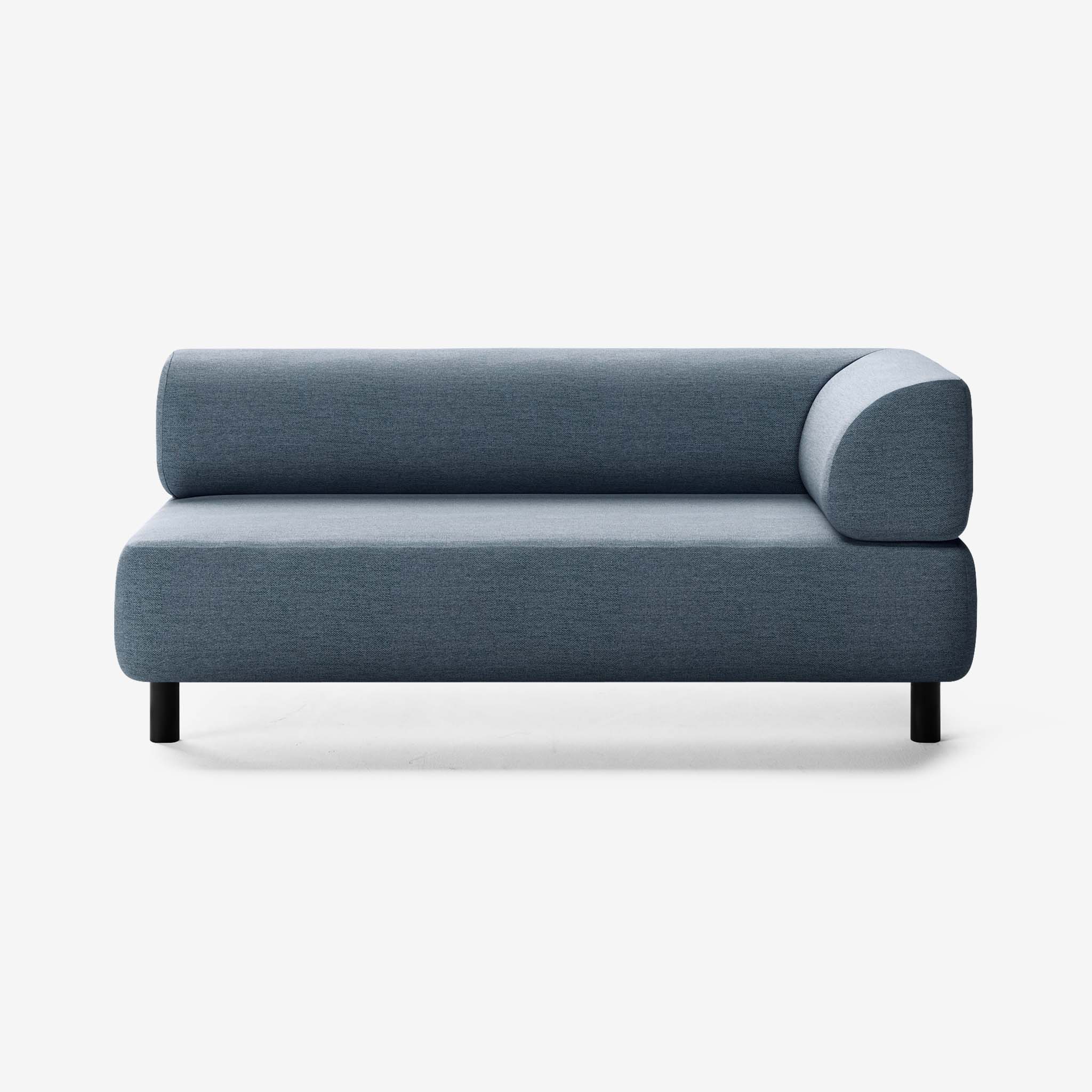 Bolder Sofa 2,5 Sitzer Rechts Nantes Carbon Sky Schwarz