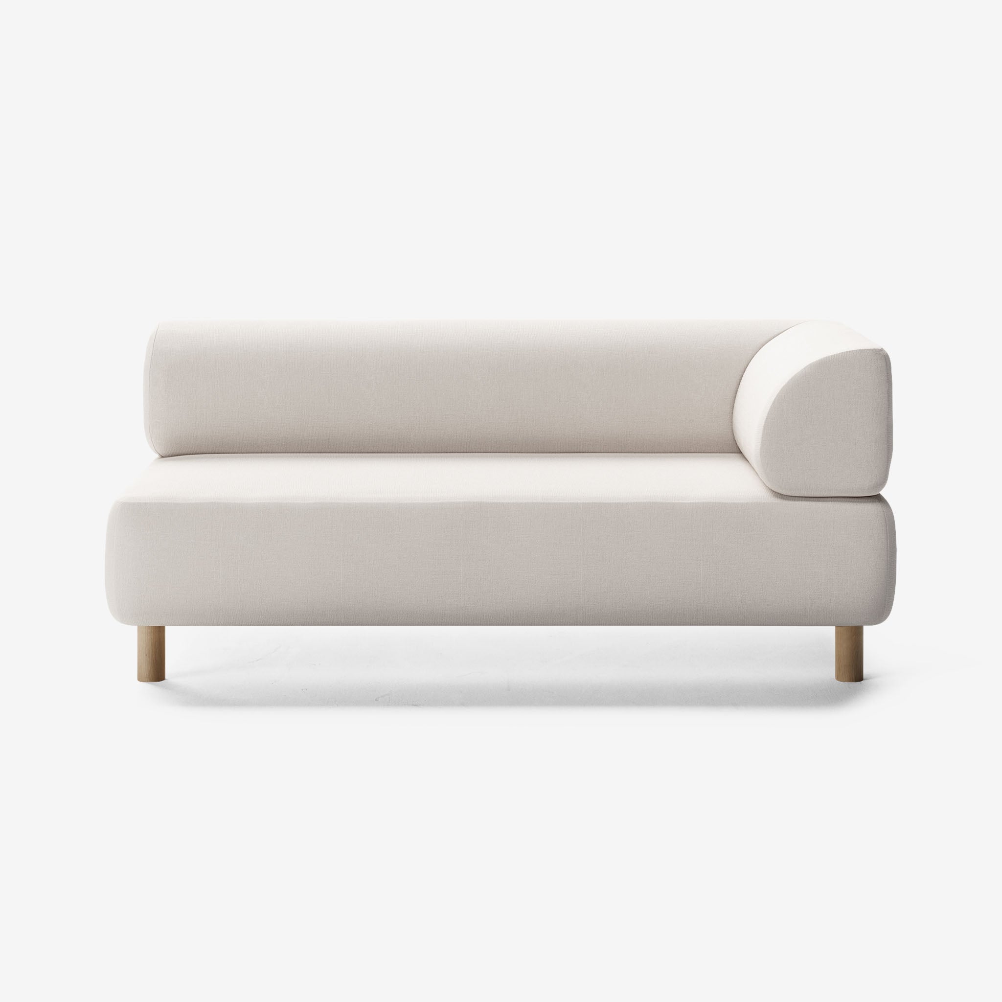 Bolder Sofa 2,5 Sitzer Rechts Nantes Linen Chalk Eiche