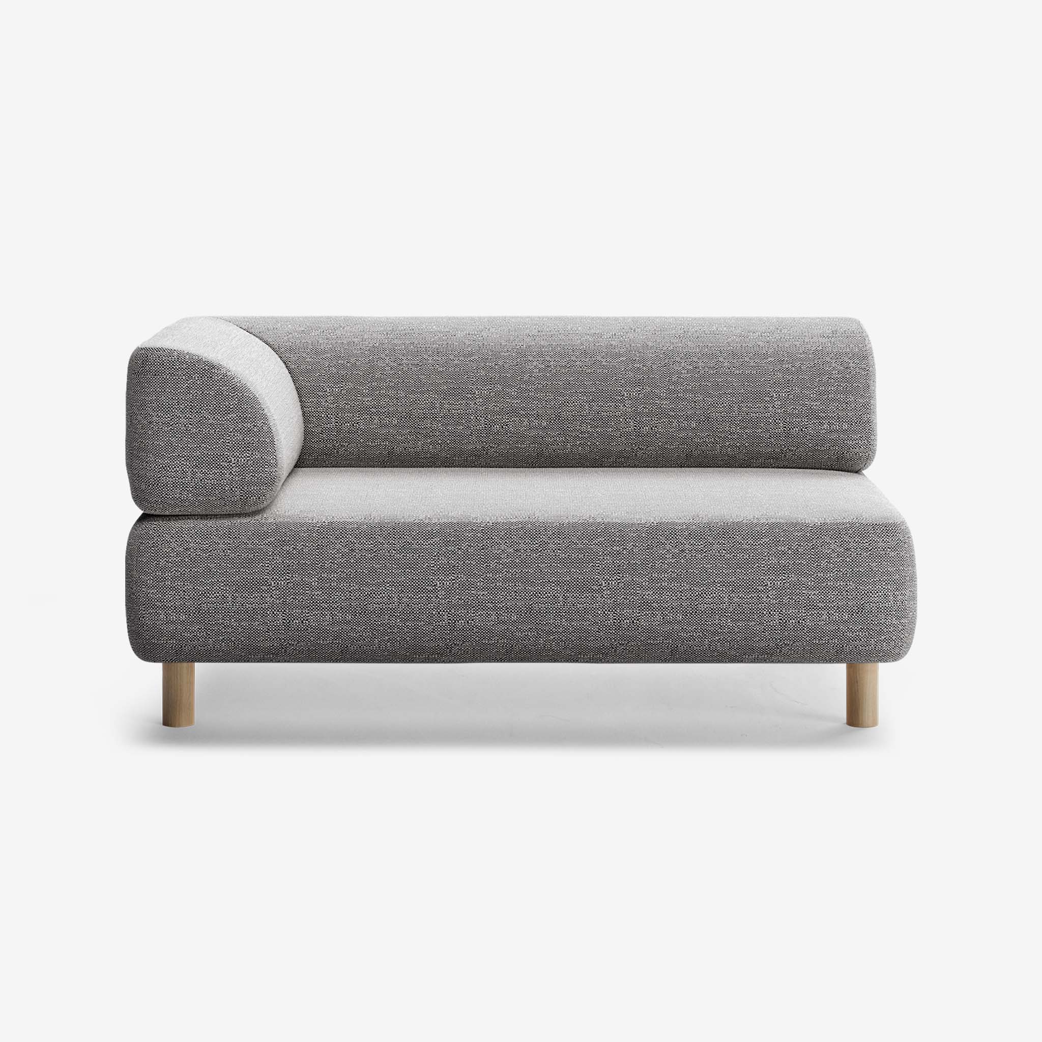 Bolder Sofa 2 Sitzer Links Savant Zinc Eichenbeine