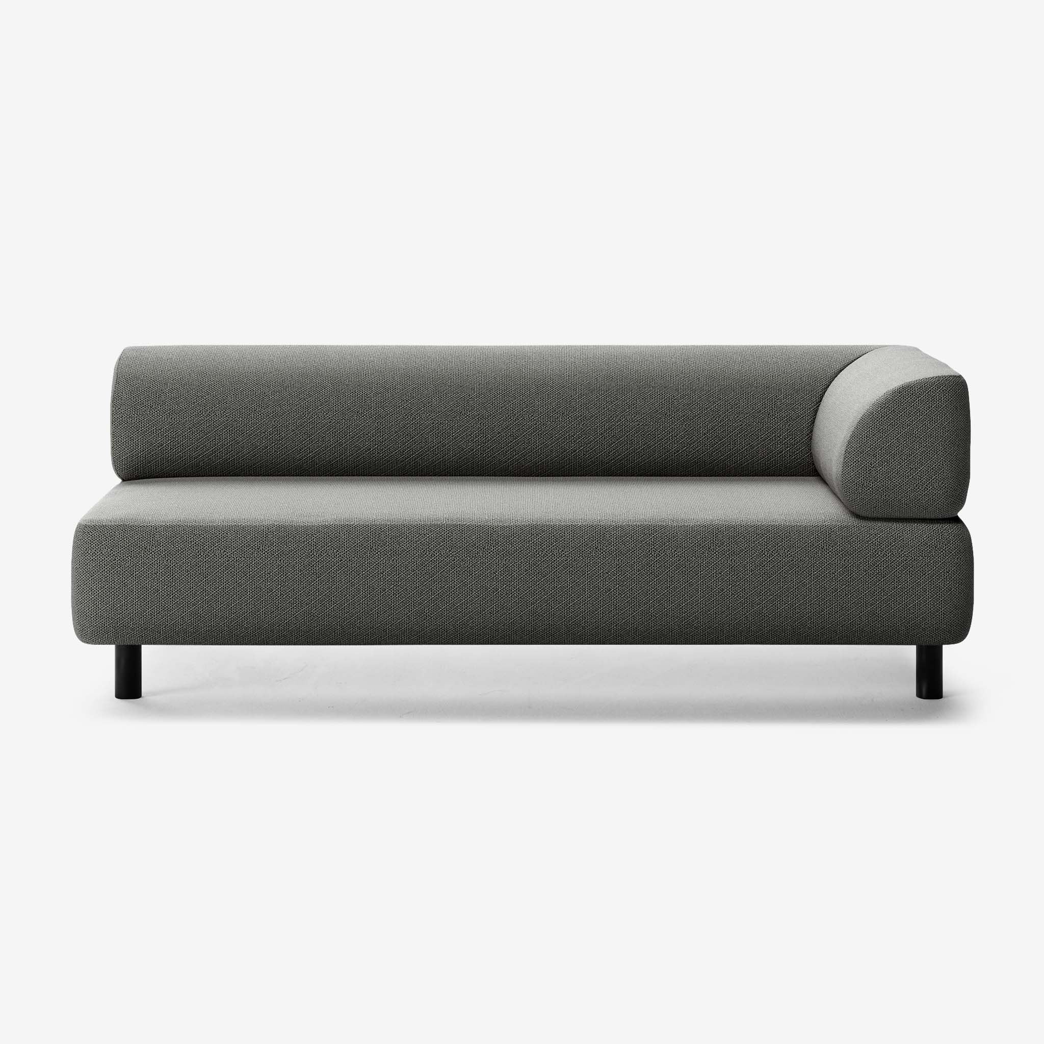 Bolder Sofa 3 Sitzer Rechts Arc Lead Schwarz