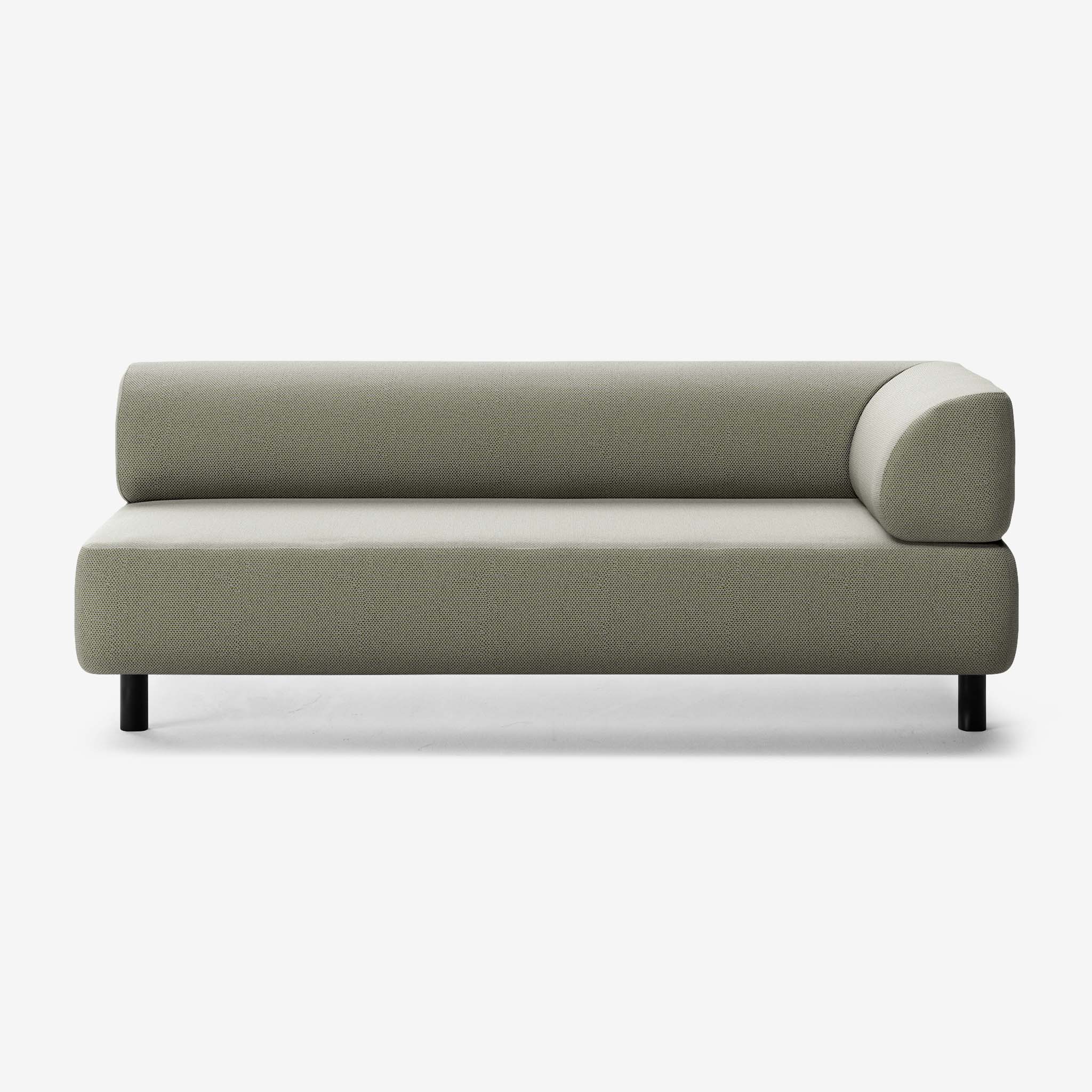Bolder Sofa 3 Sitzer Rechts Arc Oxide Schwarz
