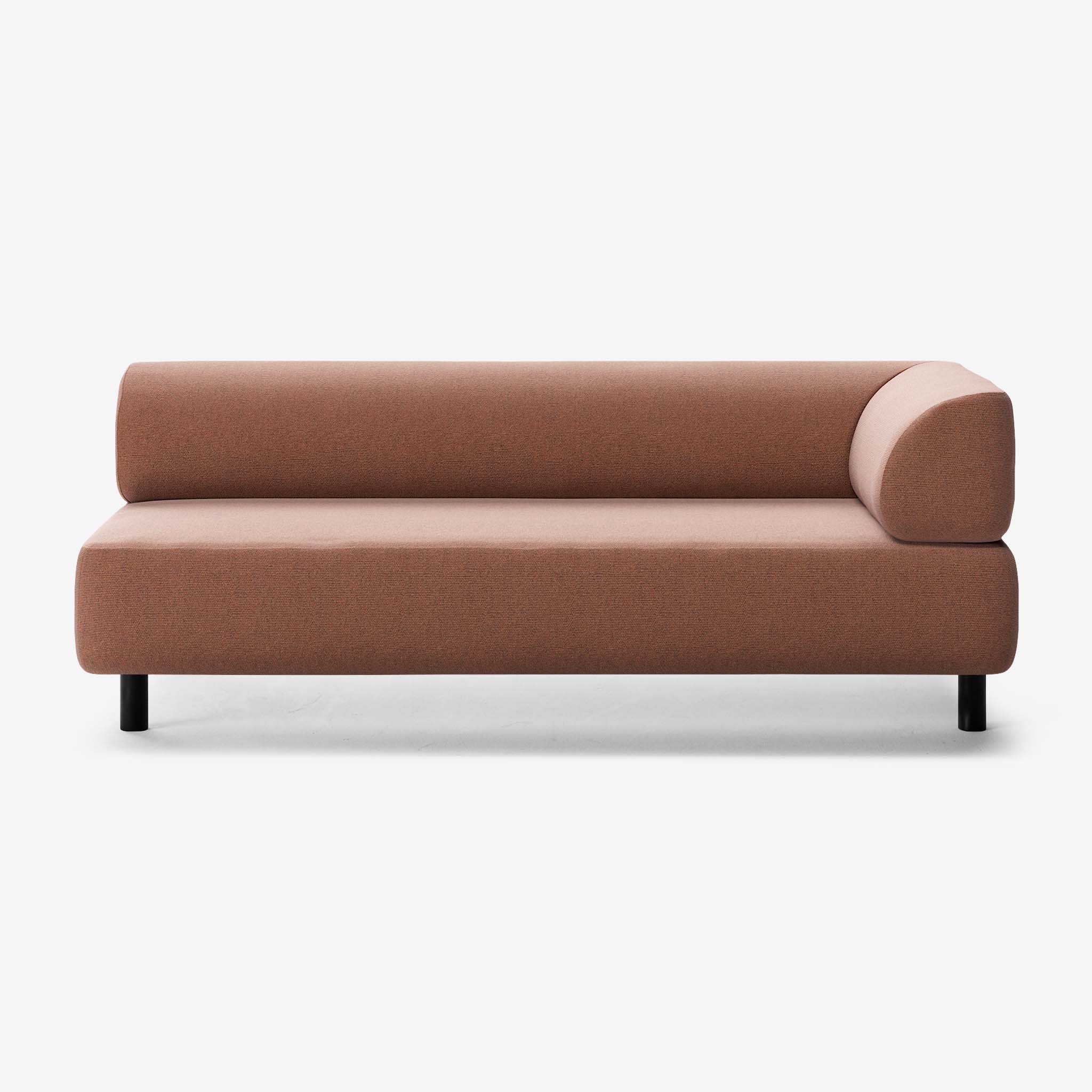 Bolder Sofa 3 Sitzer Rechts Heritage Rust Schwarz