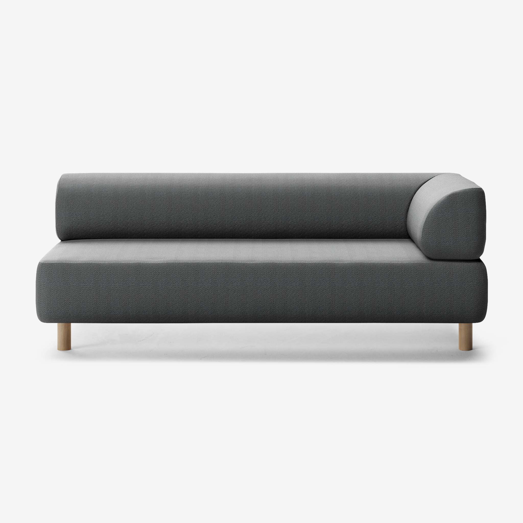Bolder Sofa 3 Sitzer Rechts Loop Charcoal Eiche