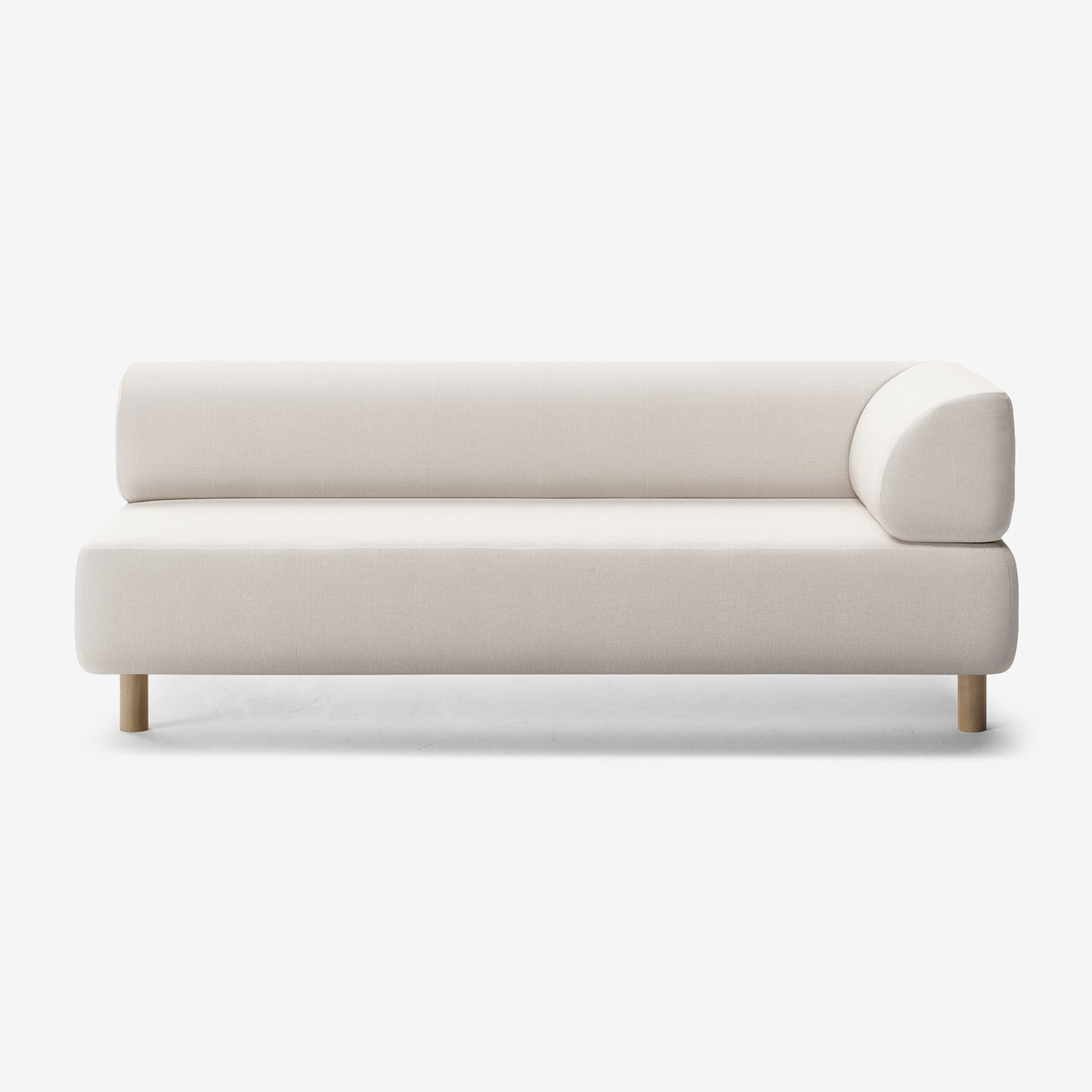 Bolder Sofa 3 Sitzer Rechts Nantes Linen Chalk Eiche