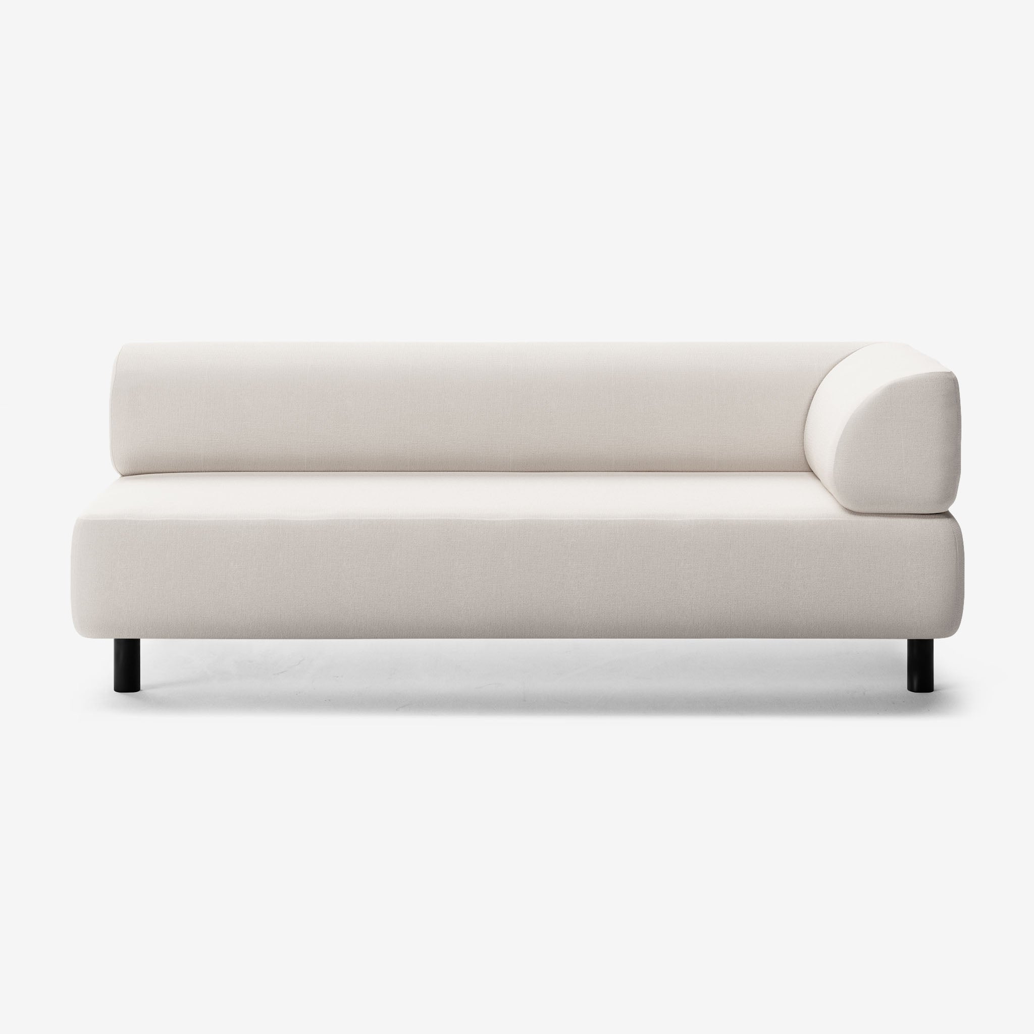 Bolder Sofa 3 Sitzer Rechts Nantes Linen Chalk Schwarz