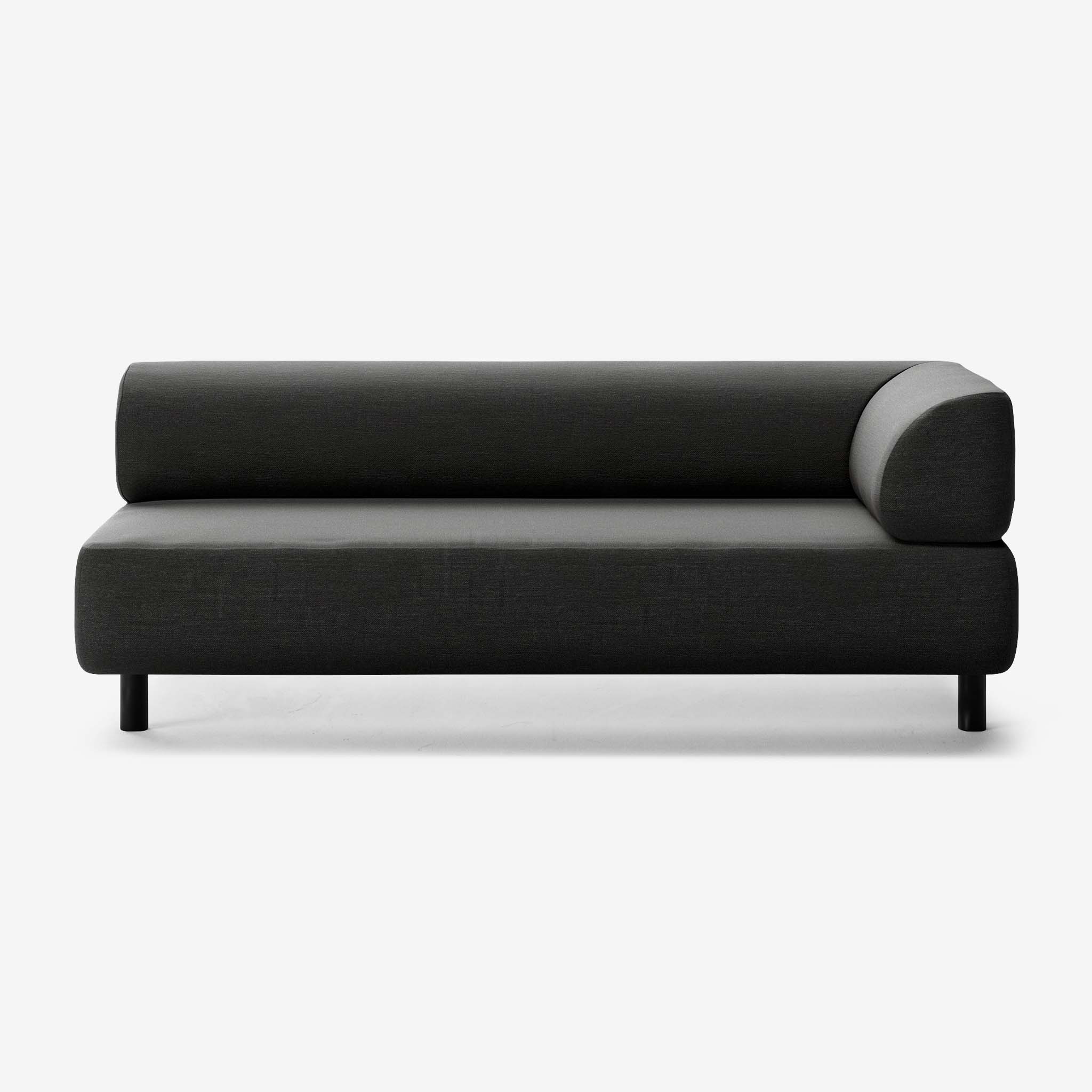 Bolder Sofa 3 Sitzer Rechts Nantes Sooty Schwarz