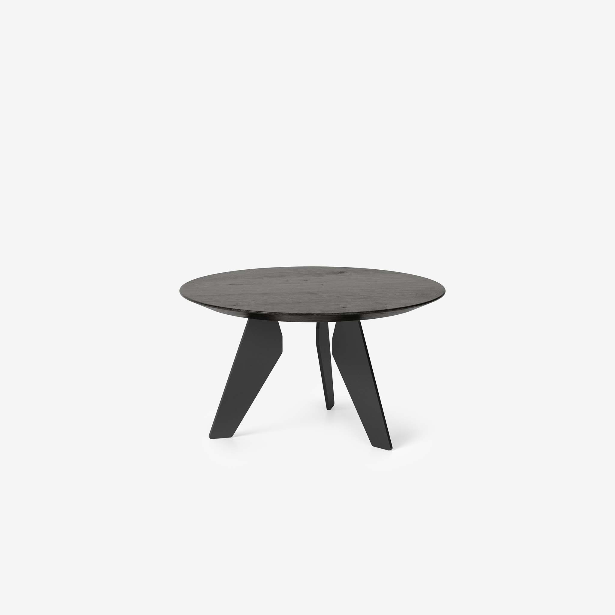 Hoogland Beistelltisch Klein, Farbe Espresso, Metall, Schwarz