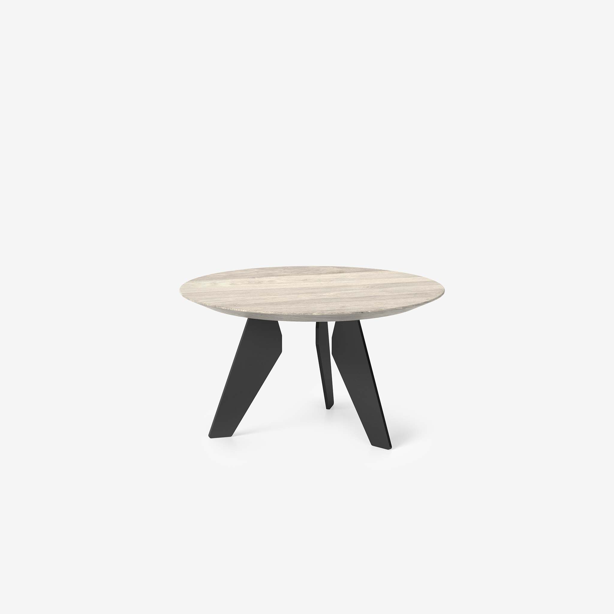 Hoogland Beistelltisch Klein, Farbe Milk, Metall, Schwarz