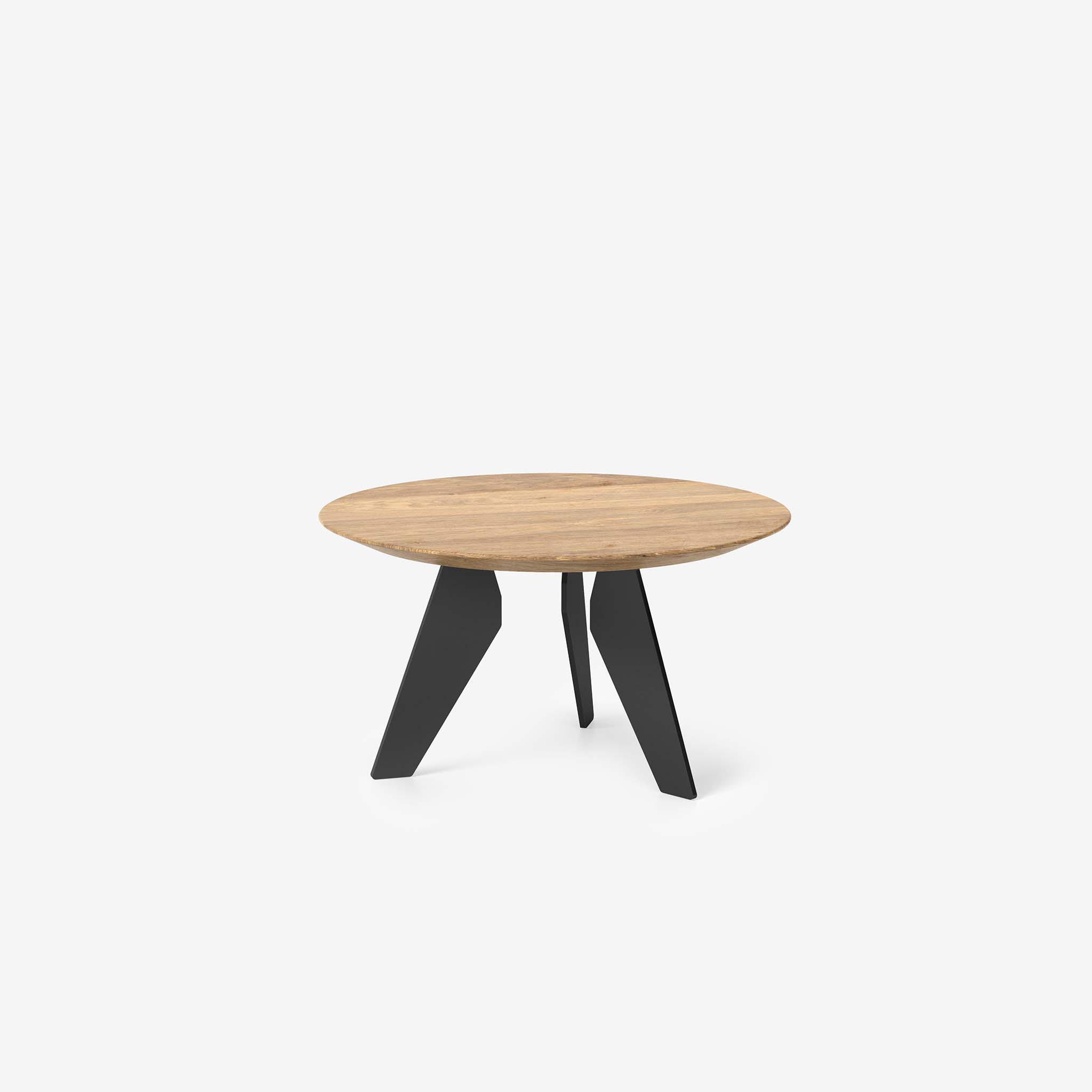Hoogland Beistelltisch Klein, Farbe Natur, Metall, Schwarz