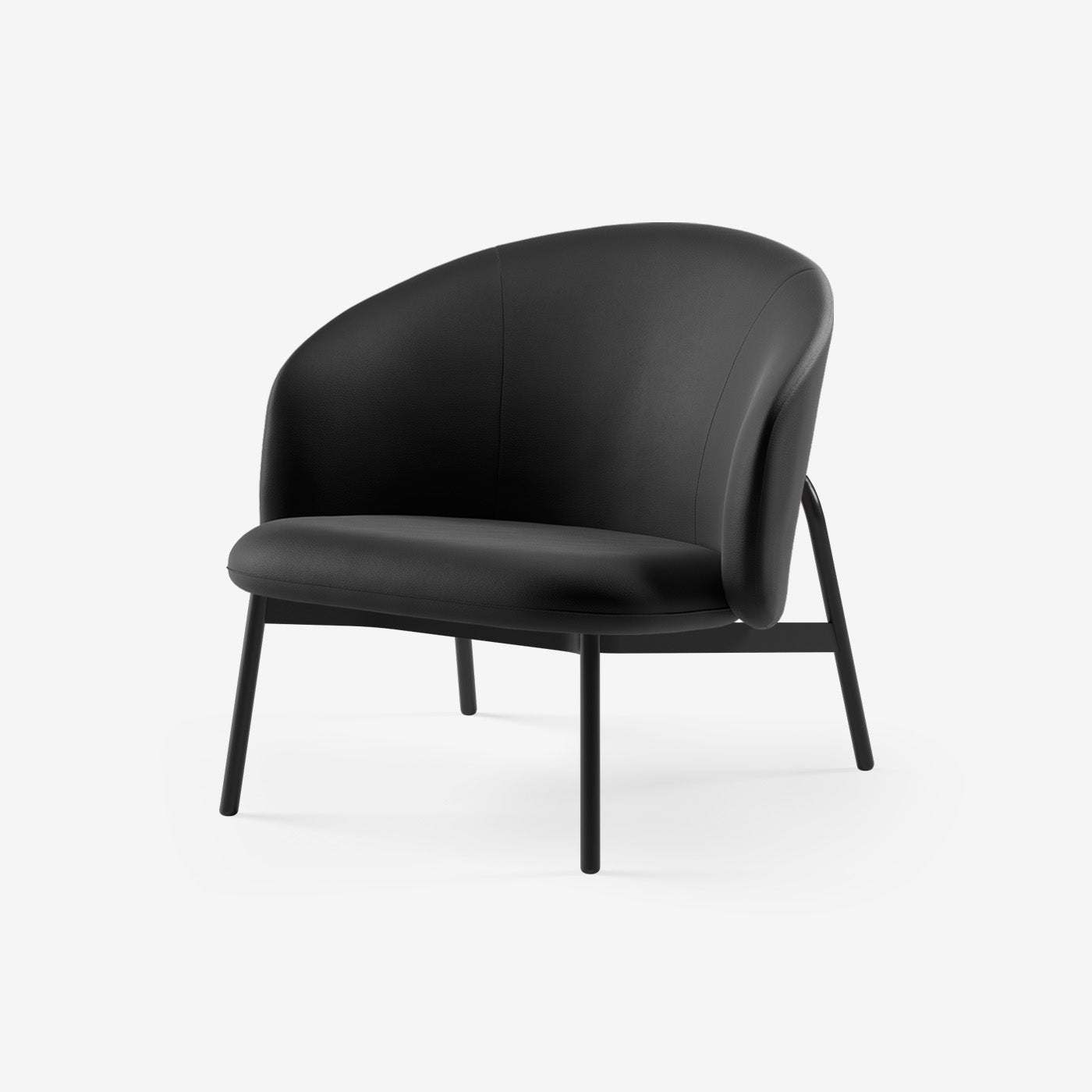 Maatje Lounge Sessel Leder Black