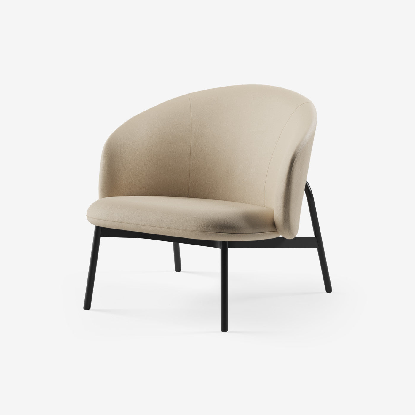 Maatje Lounge Sessel Leder Ivory