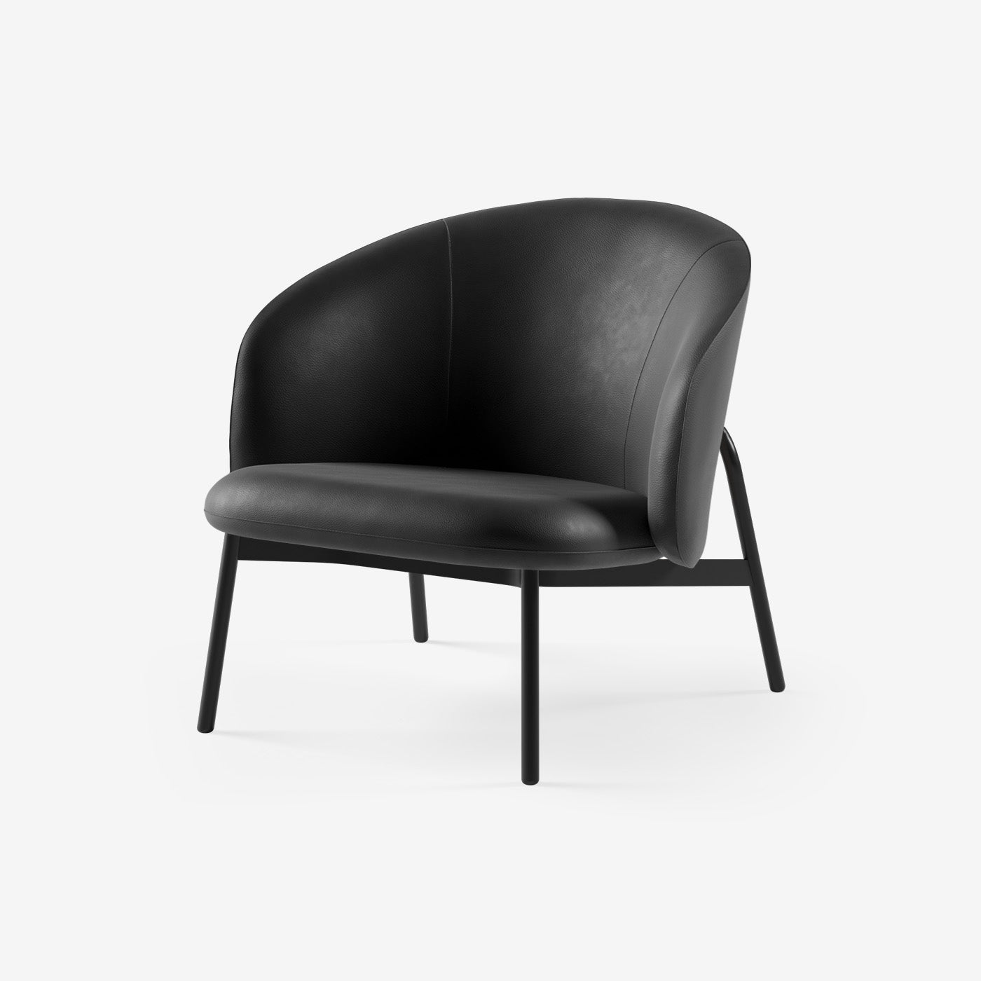 Maatje Loungesessel Leder Black